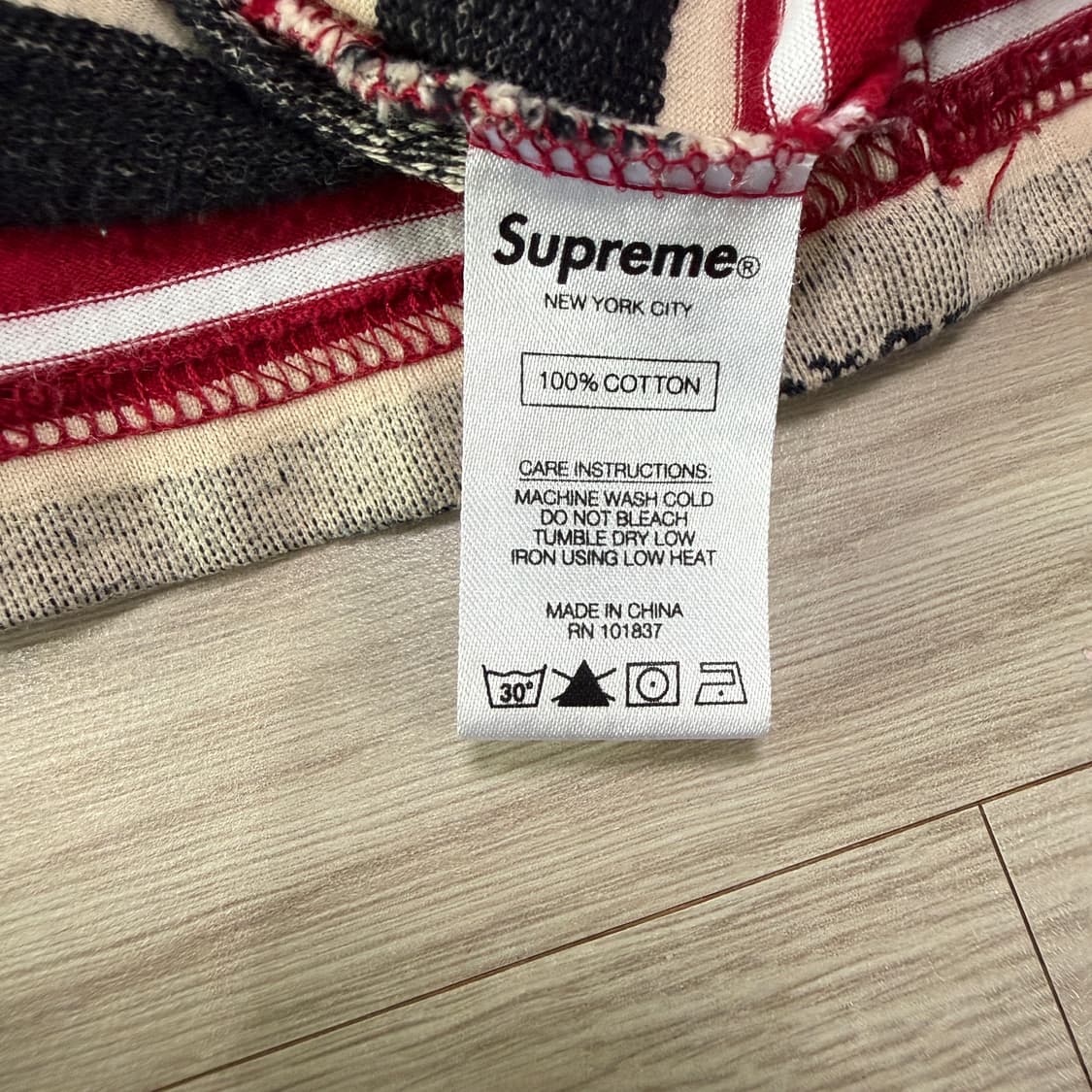 슈프림 FW18 스트라이프 티셔츠 XL 상품이미지4