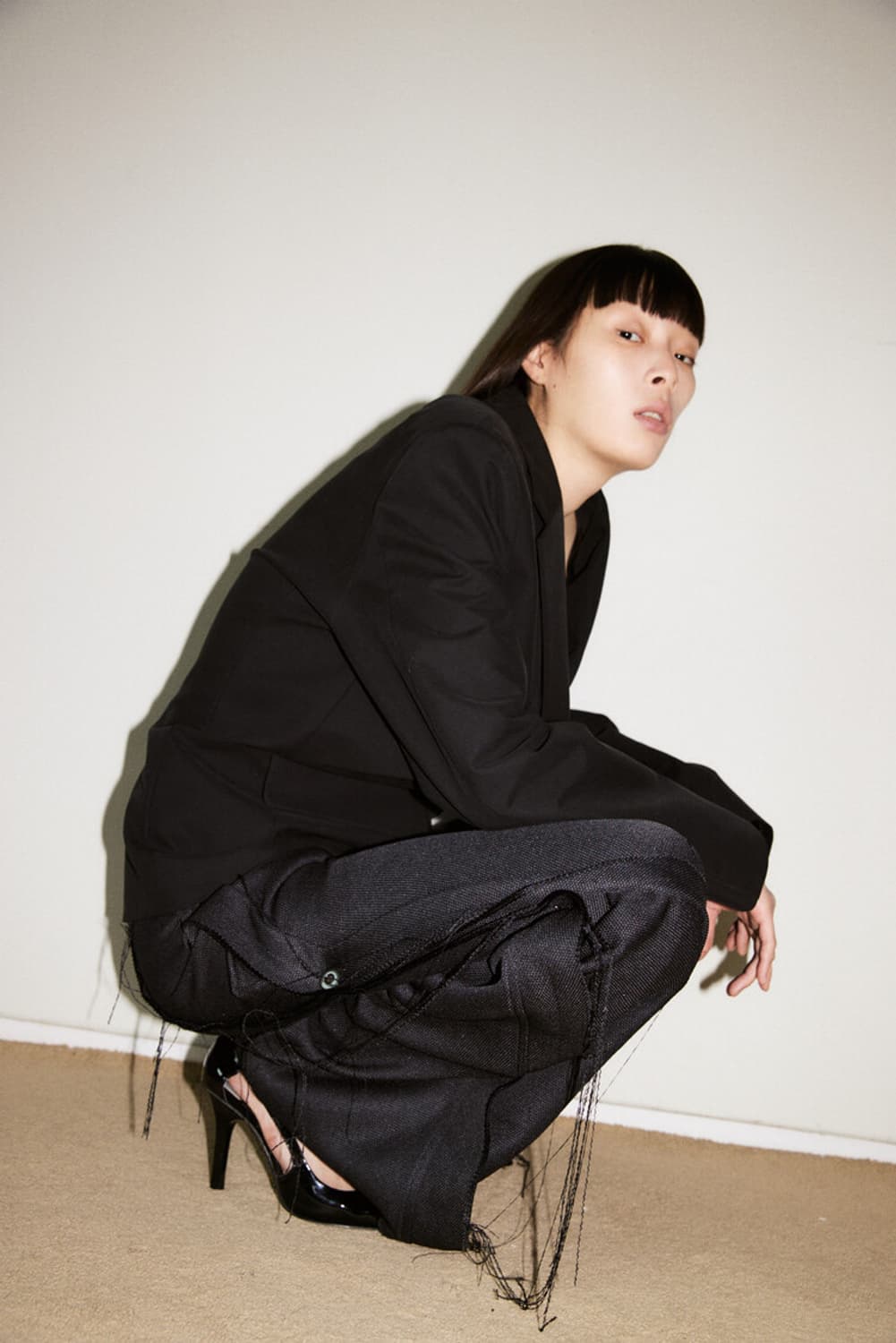 [S]카르넷 아카이브 색 트라우저 플레어 부츠컷 팬츠 블랙 상품이미지6