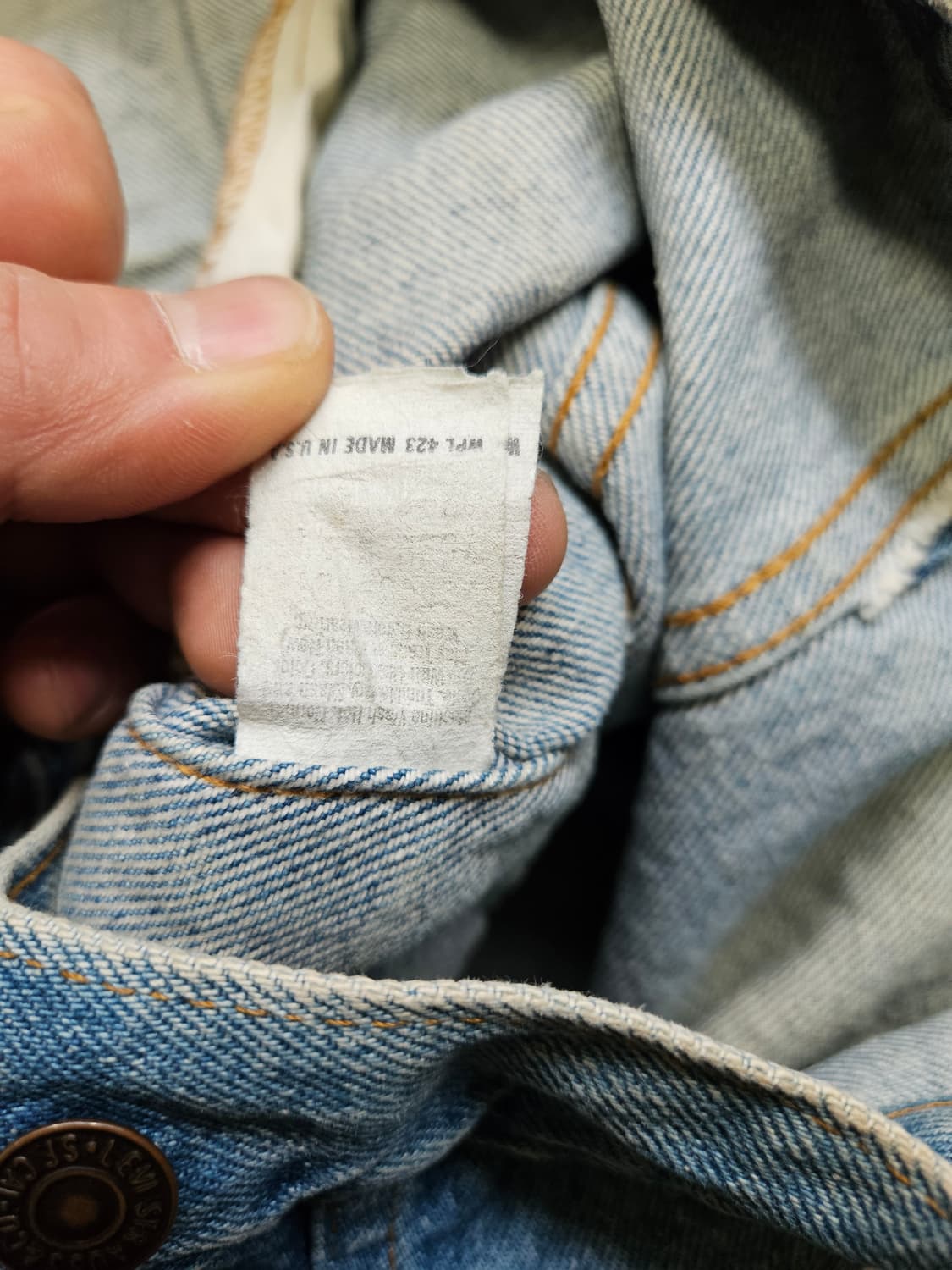 80s 미제 타입3 리바이스 데님 트러커 44r 청자켓 상품이미지8