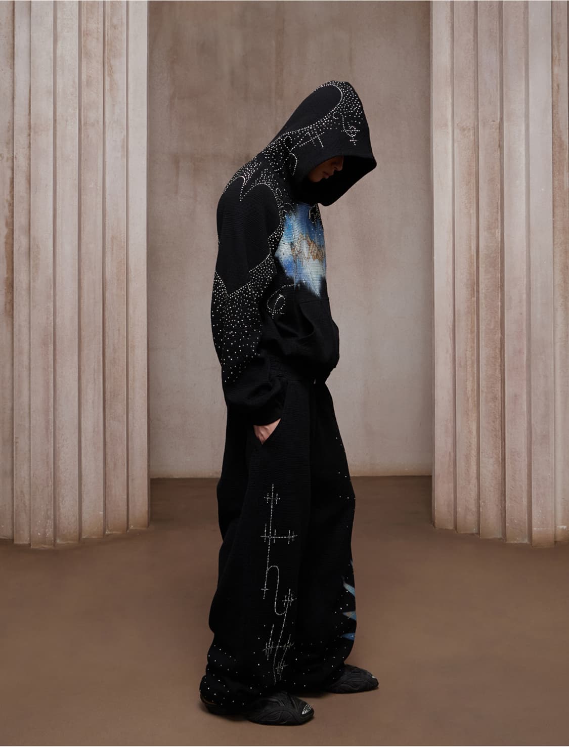 빈티지 그래픽 후드집업 블랙 상품이미지6