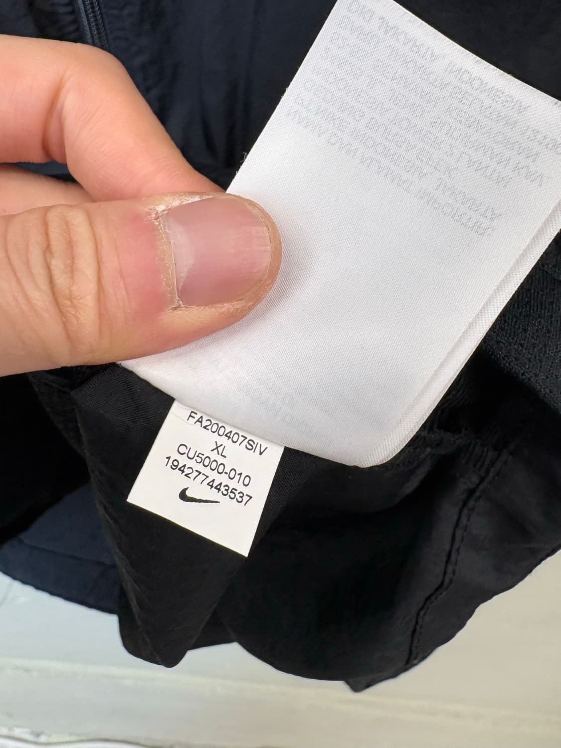 나이키 와펜 스탠다드핏 바람막이 블랙 상품이미지8