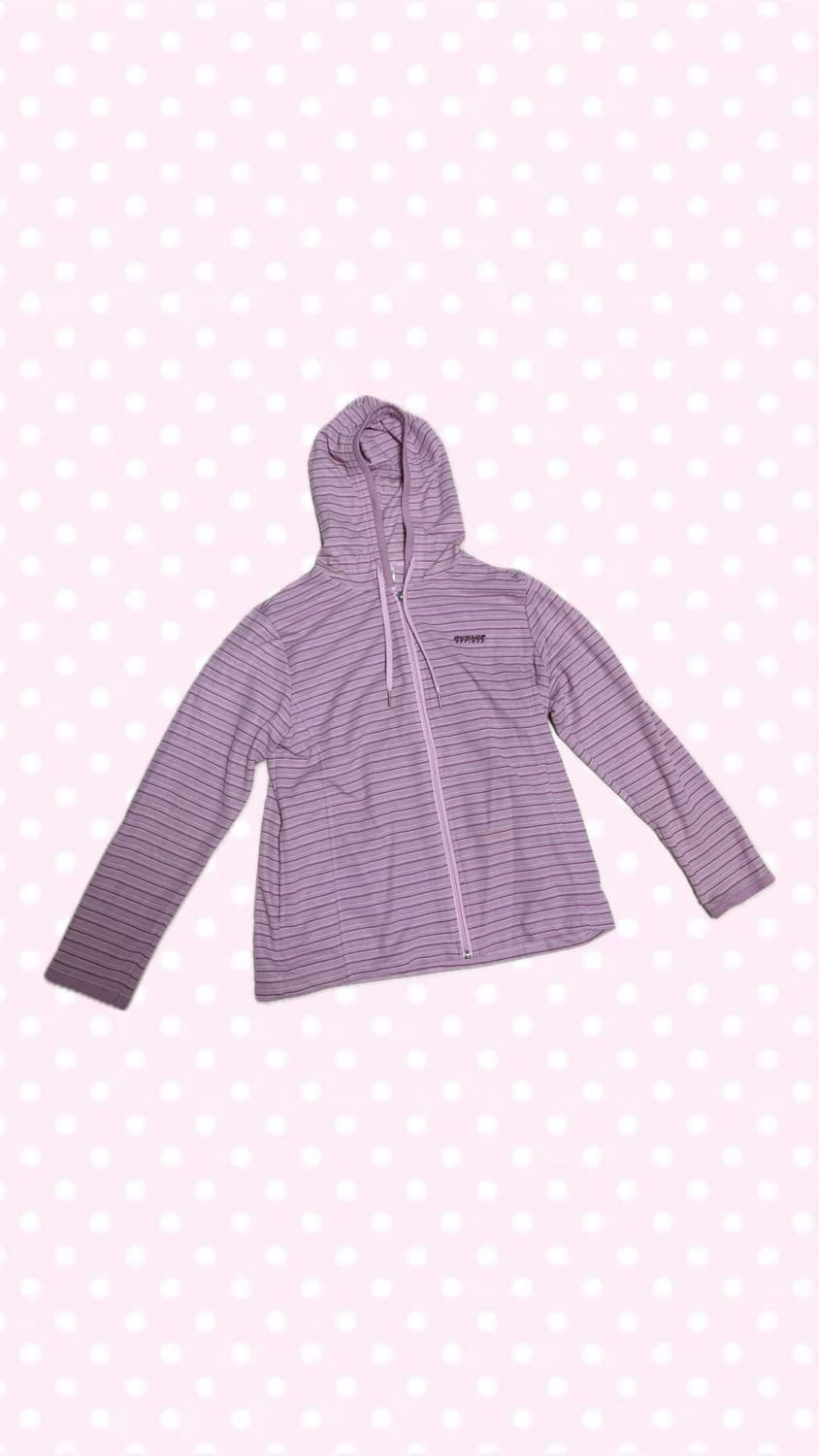 DUNLOP 스트라이프 핑크 후드집업 상품이미지1