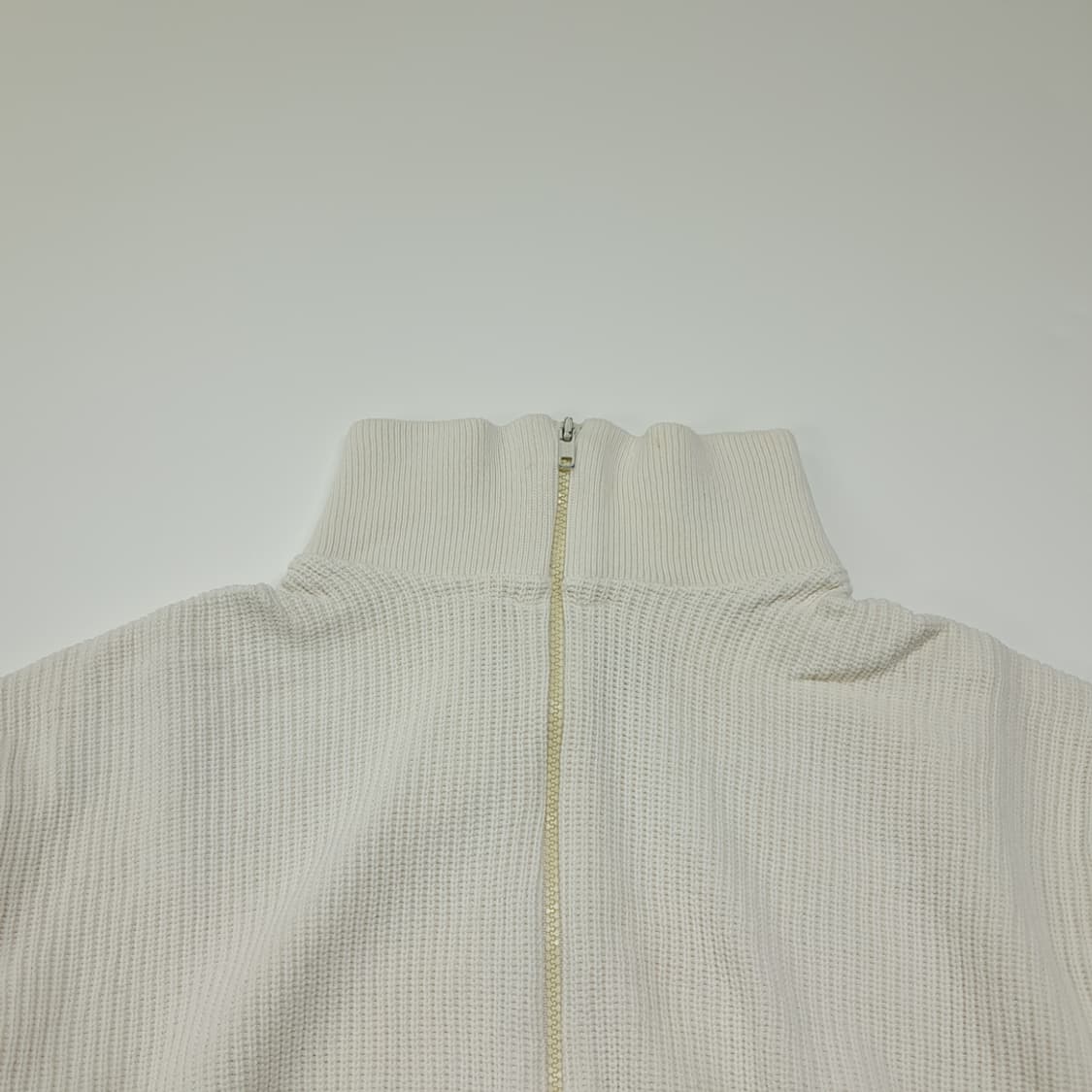 CL355 L 엘엘빈 80s 미국판 아이보리 집업 니트 스웨터 상품이미지2