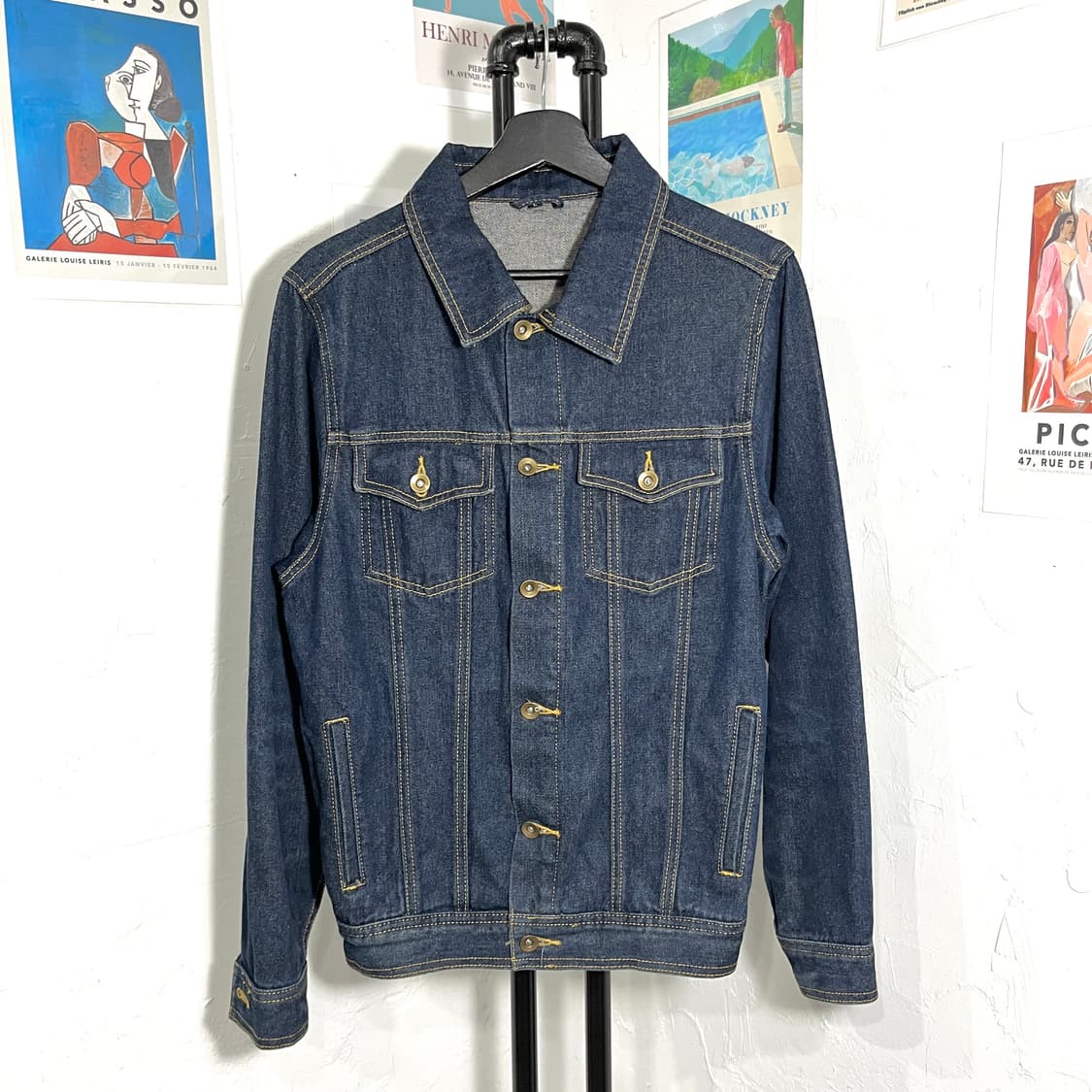 더블포켓 스티치 데님자켓 상품이미지1