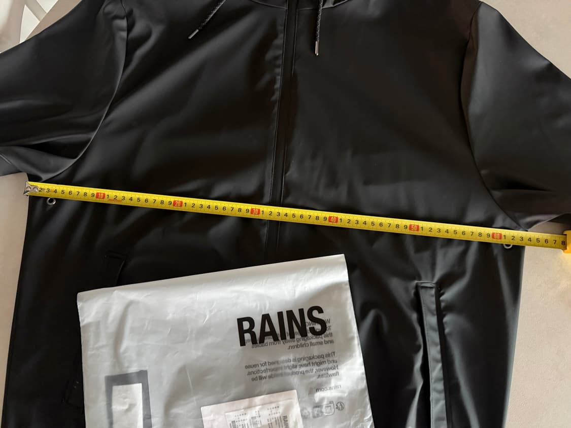 RAINS 레인스 스톰 브레이커 자켓 블랙 XL 상품이미지9