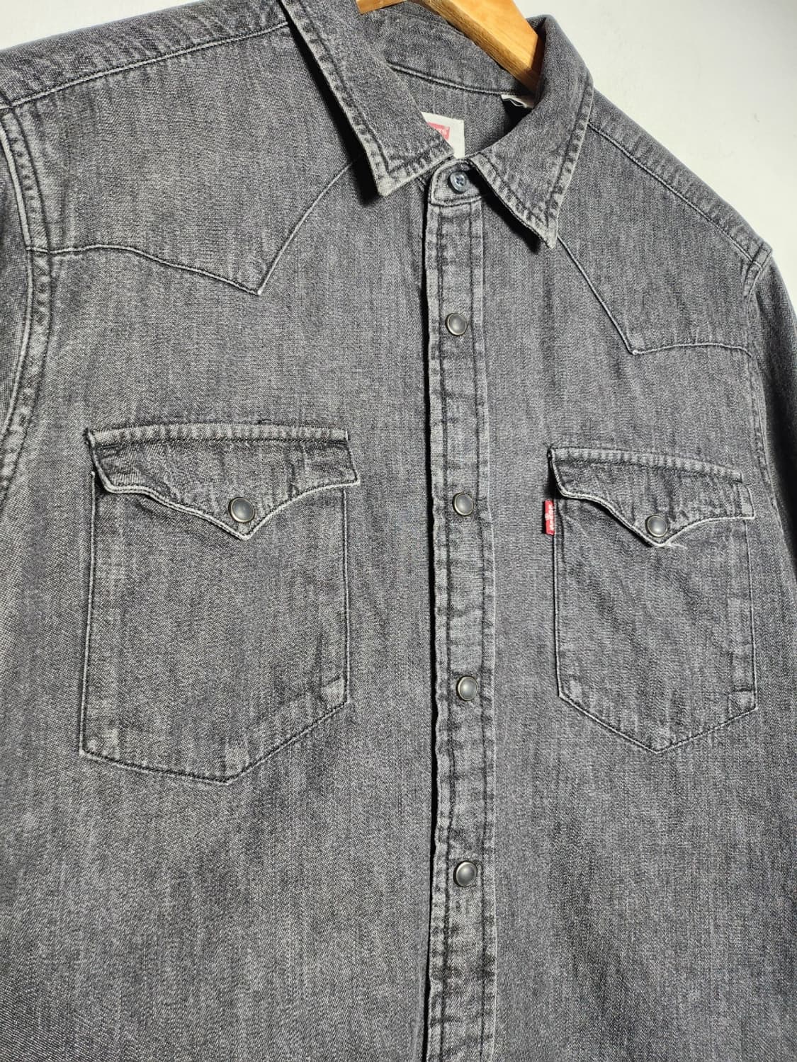 S 리바이스 흑청 웨스턴 셔츠 상품이미지3