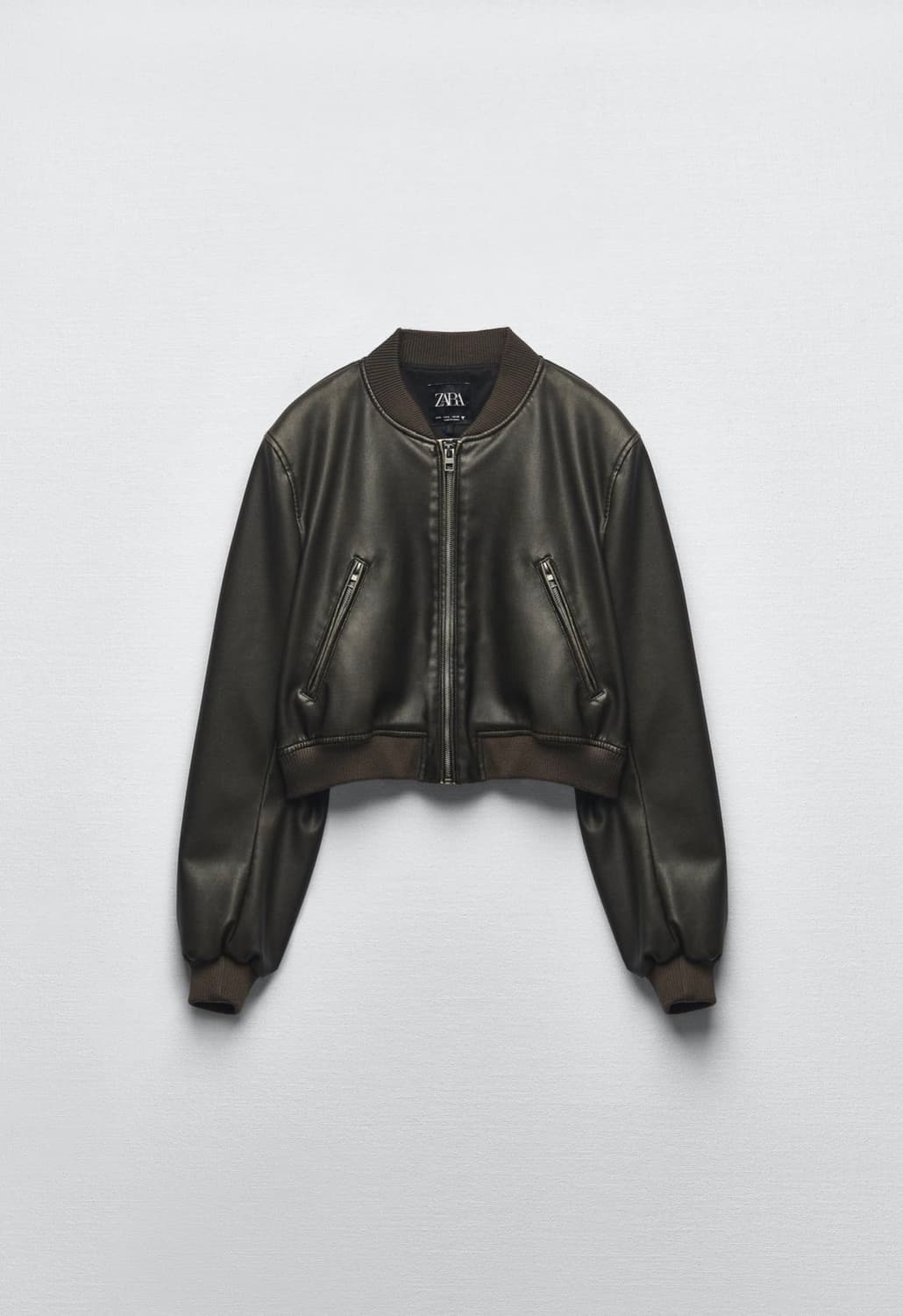 자라 페이크레더 봄버자켓 가죽자켓 상품이미지1