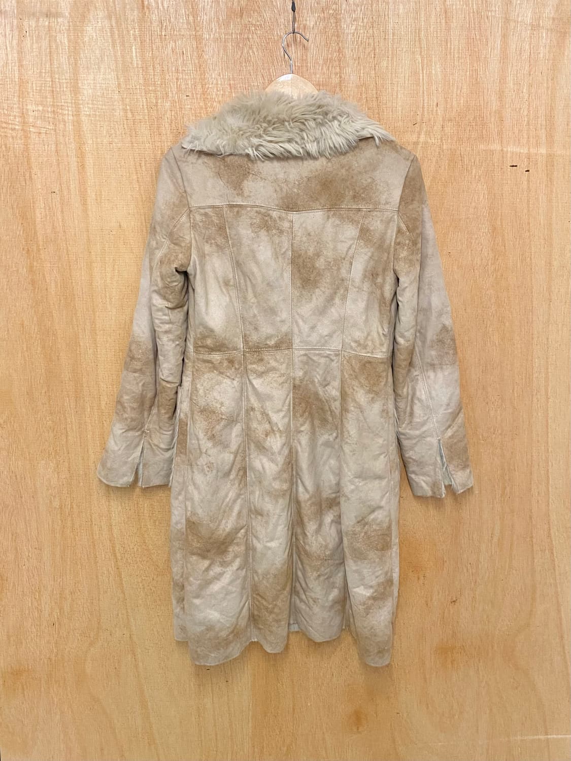 BENETTON suede fur coat 인조 스웨이드 퍼 코트 무스탕 상품이미지4