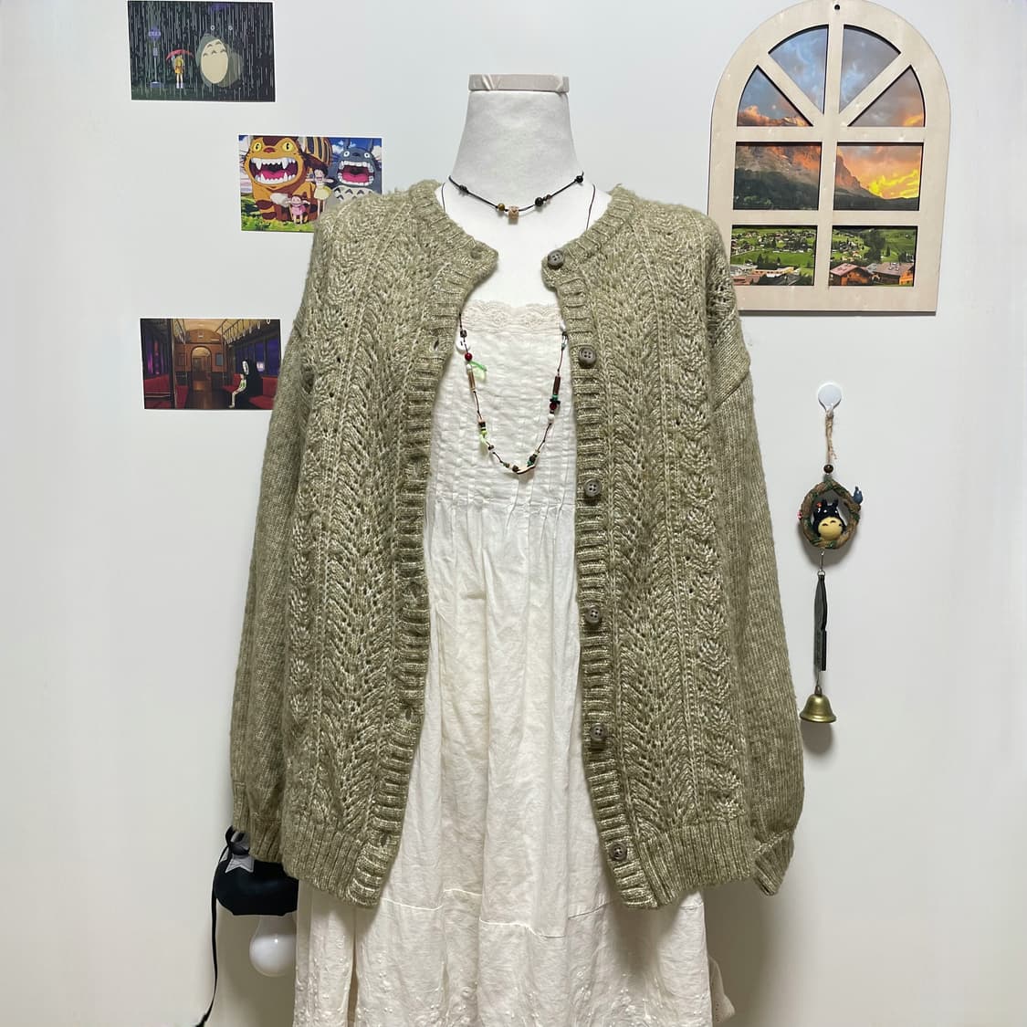 모리걸 녹차 가디건 #연카키 #연두 상품이미지3