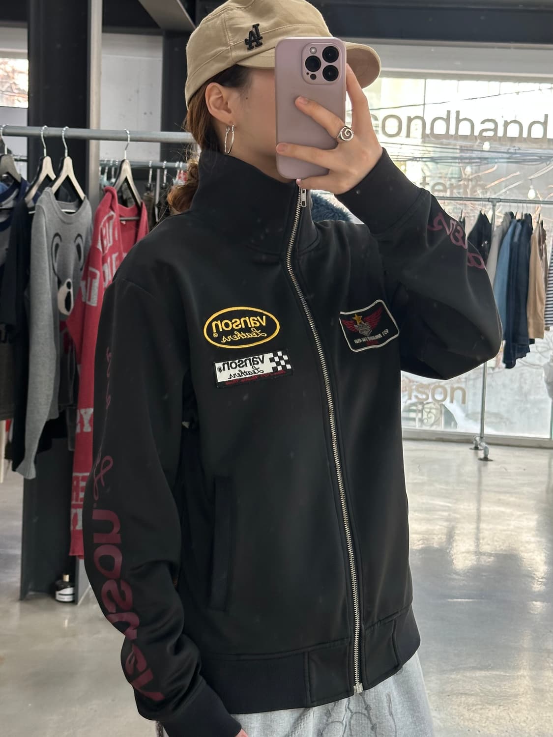 벤슨 하이넥 패치 져지집업 상품이미지2