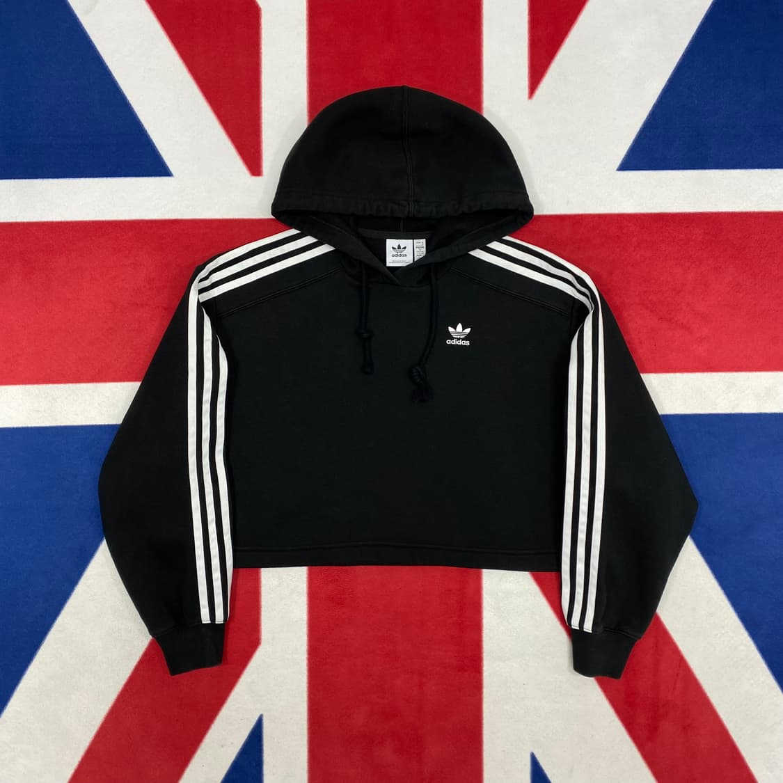 아디다스 오버핏 크롭 후드티 XS 실측 55-66 상품이미지1