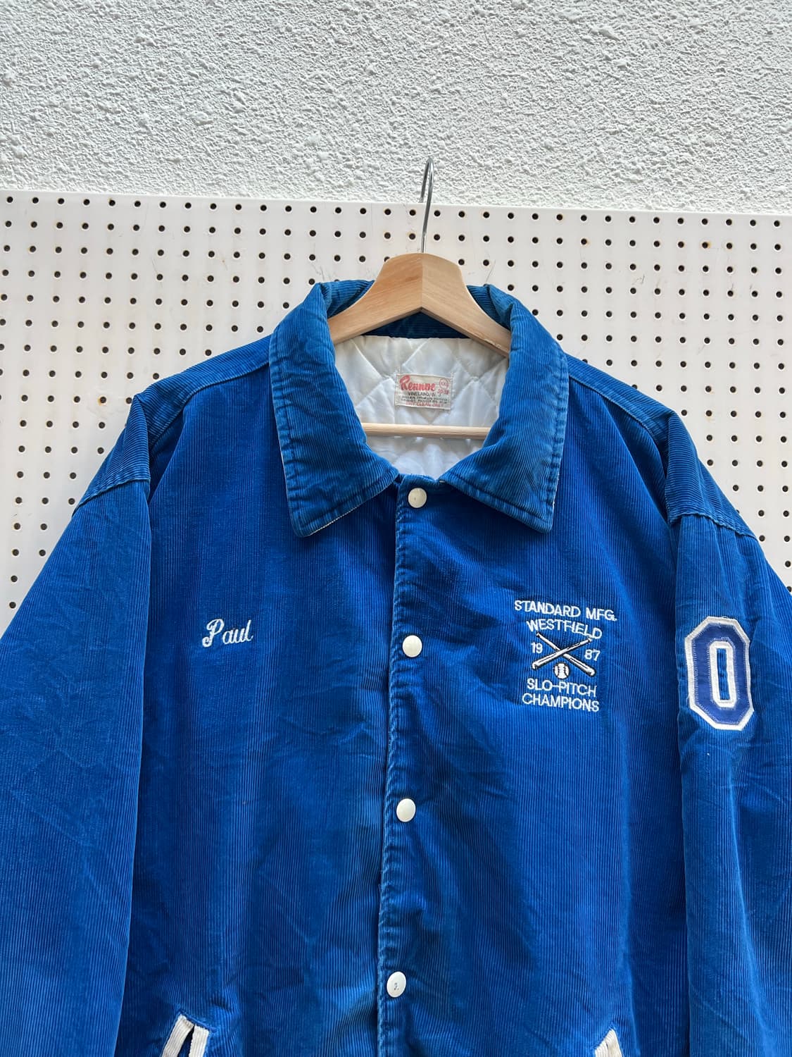 1980s RENNOC USA CORDUROY 코듀로이바시티자켓 상품이미지5