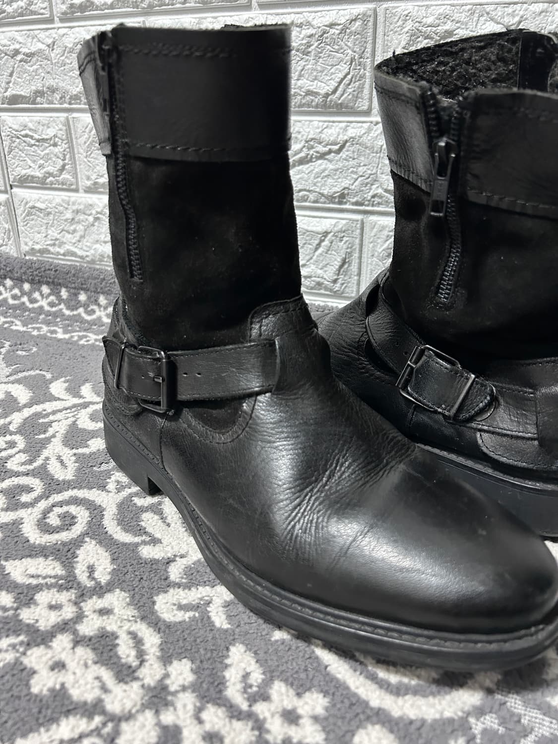 자라 스웨이드 레더 버클 부츠 상품이미지2