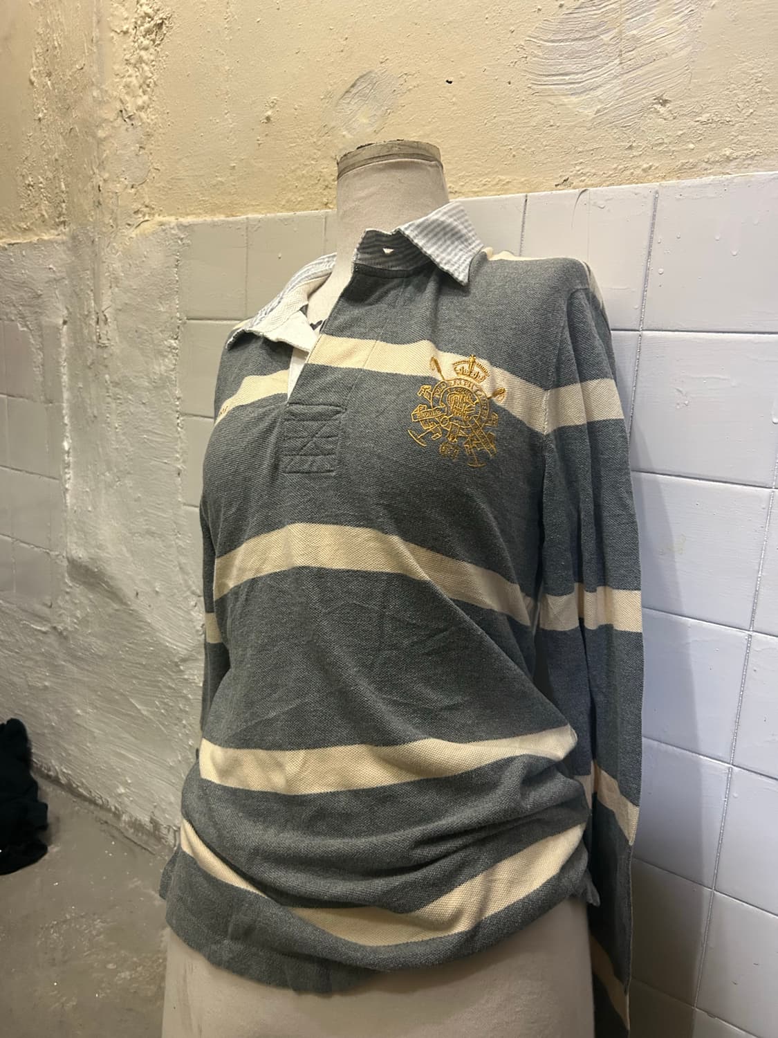 *rare* 2000s JPN polo 스트라이프 카라 롱슬리브 상품이미지5