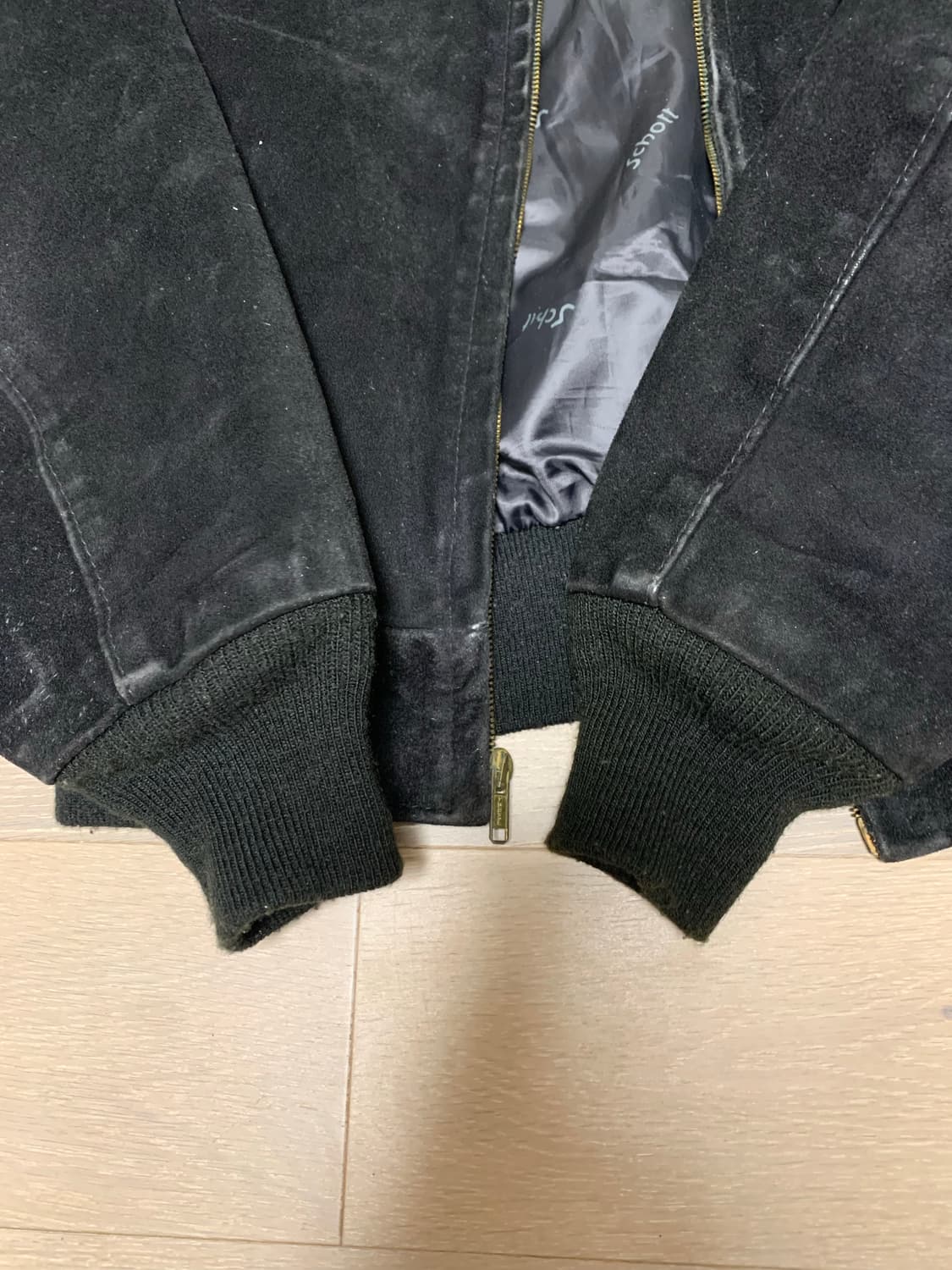 Schott 스웨이드 블루종 블랙 38사이즈 상품이미지4