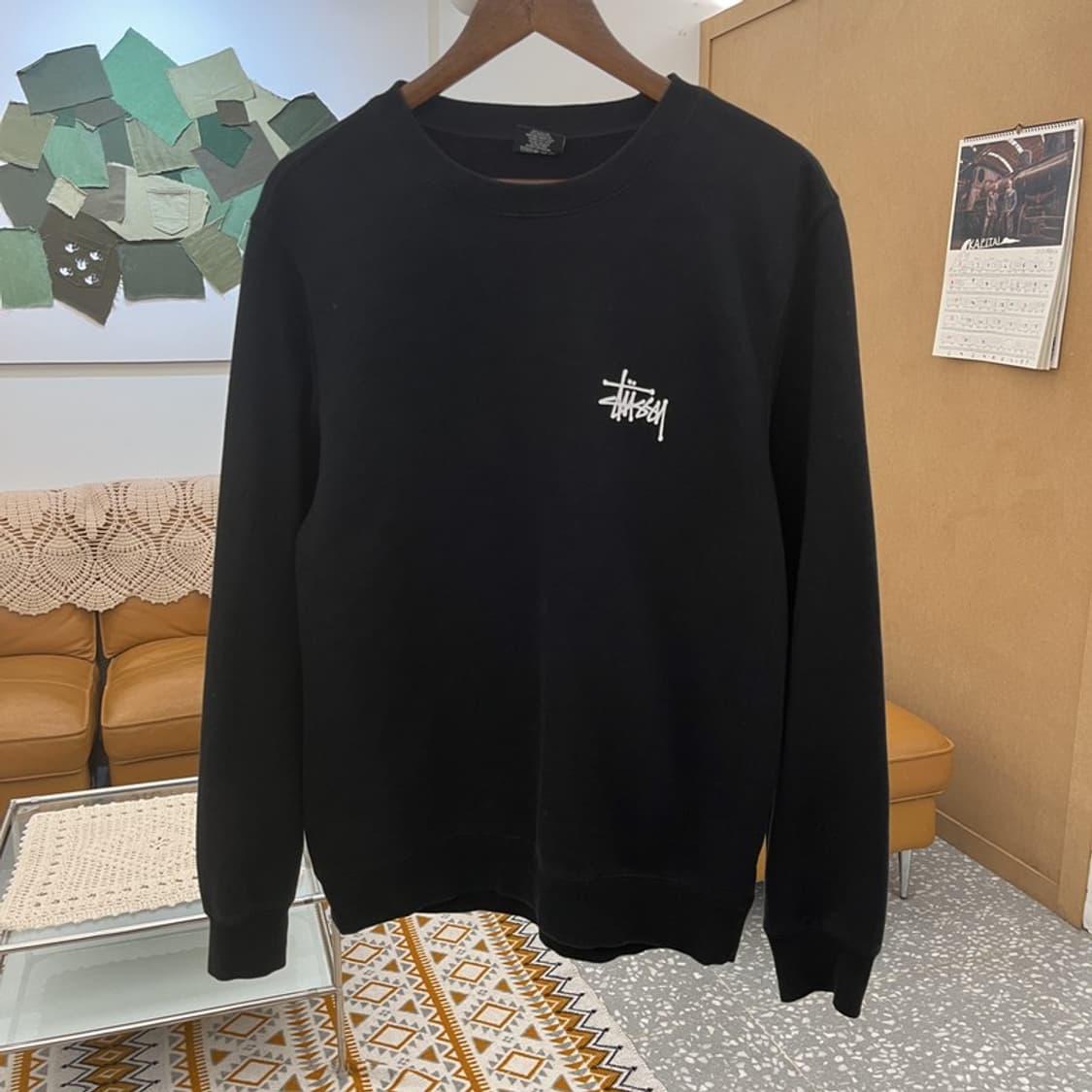 스투시 모던 캐주얼 빈티지 백로고 맨투맨 S C10511 상품이미지3