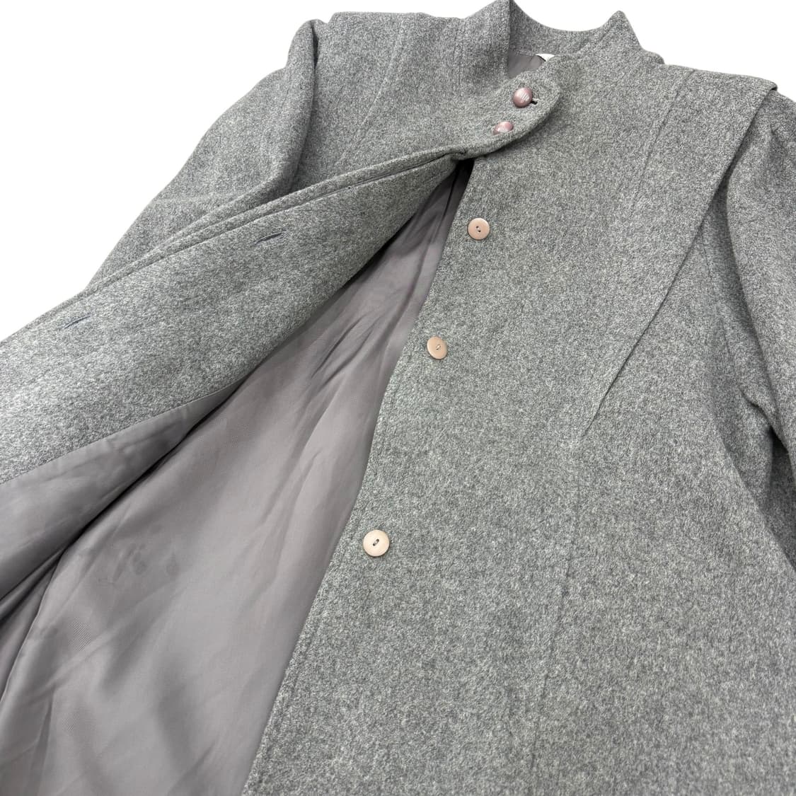 JPN 램스울 그레이 하프코트 상품이미지6