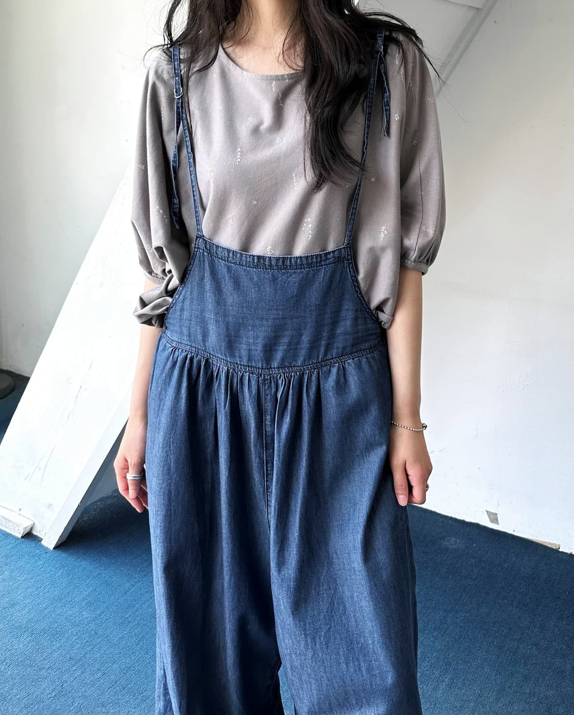 2way design easy overall denim 상품이미지7