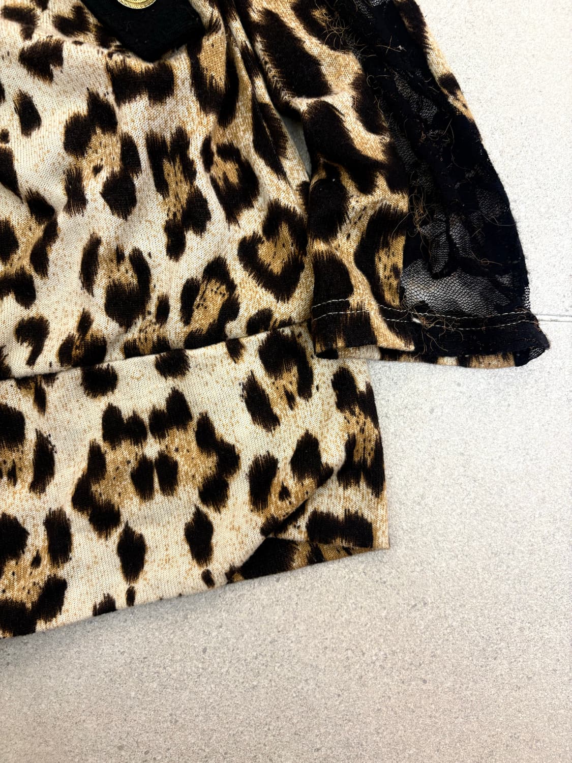 레오파드 오프숄더 레이스 원피스 상품이미지5