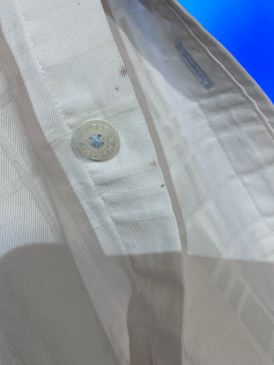 버버리 블랙라벨 체크 커프스 셔츠 화이트   #csz4155 상품이미지4