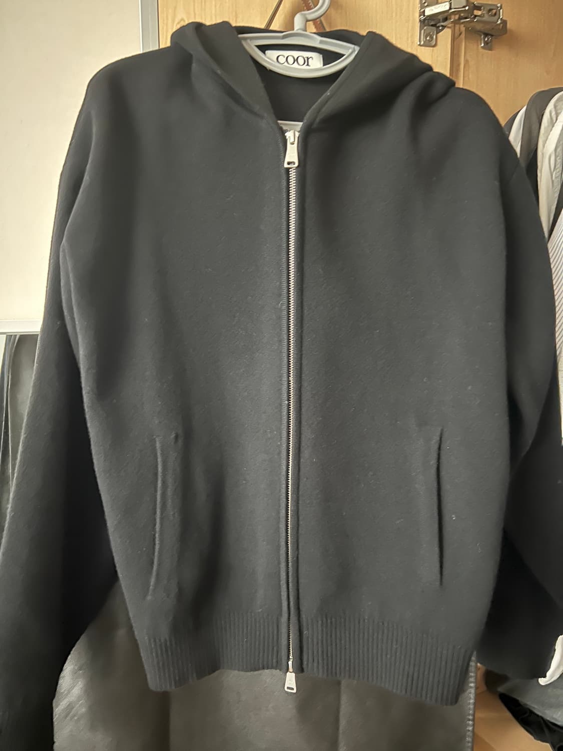 쿠어 더블 페이스 울 후드 집업 XL 상품이미지2