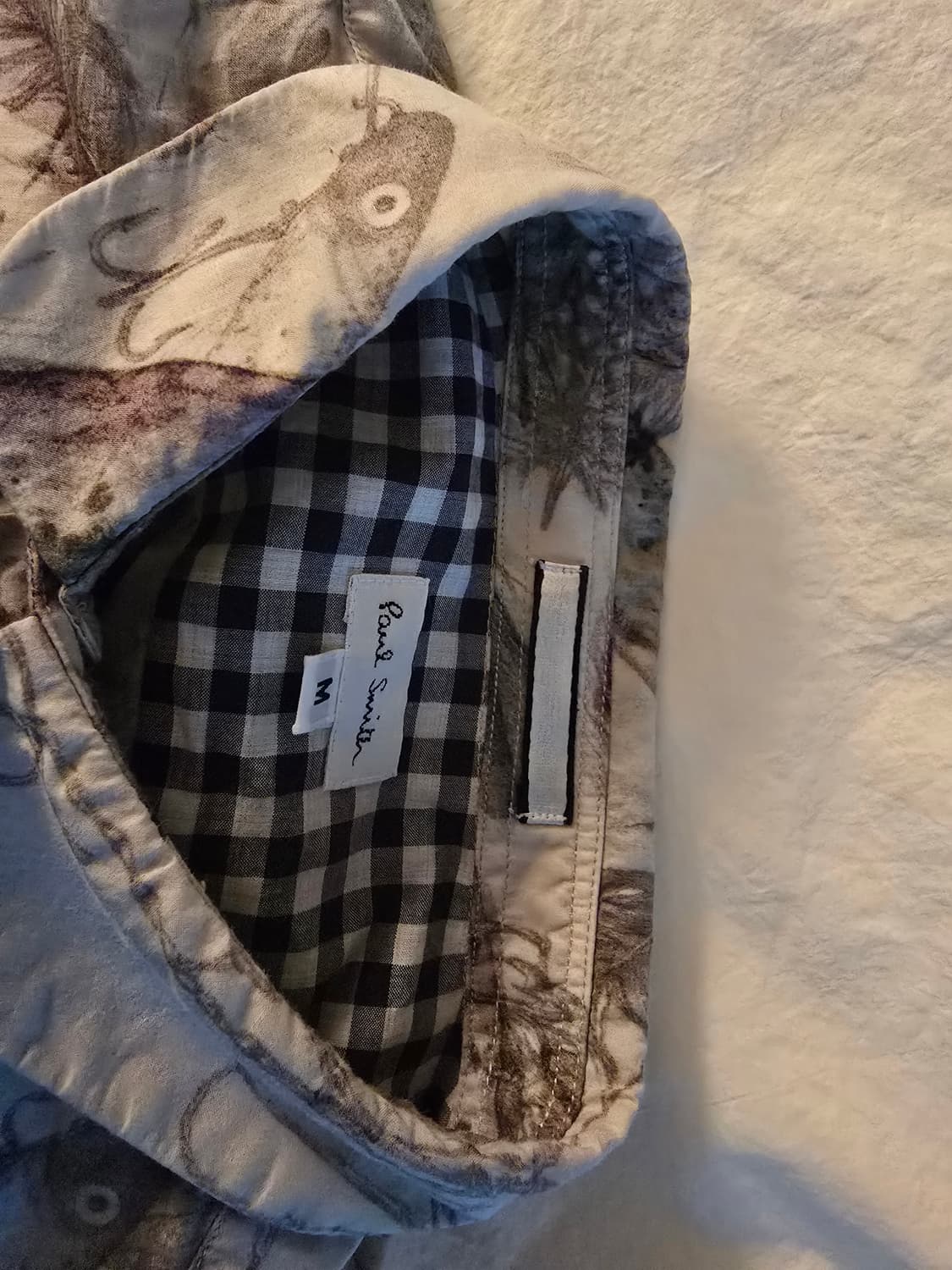 폴 스미스 낚시 프린트 긴팔 셔츠 M사이즈입니다. 상품이미지6