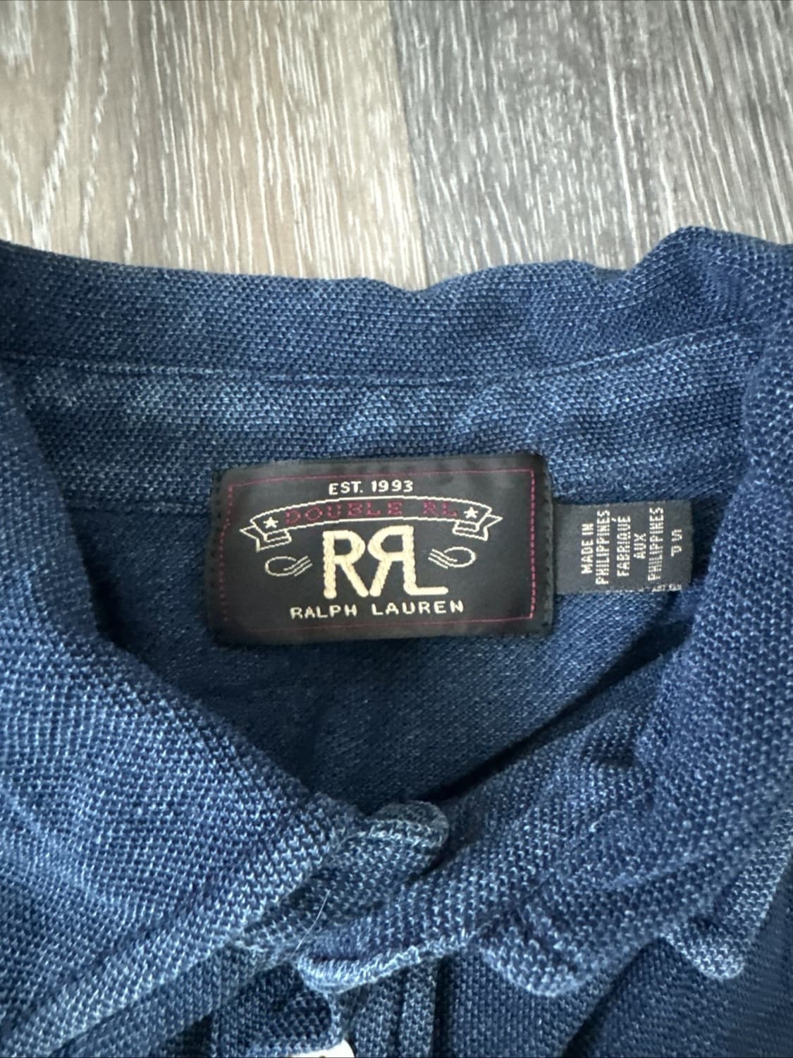  랄프로렌 RRL 인디고 코튼 피케 포켓 폴로 셔츠 상품이미지2