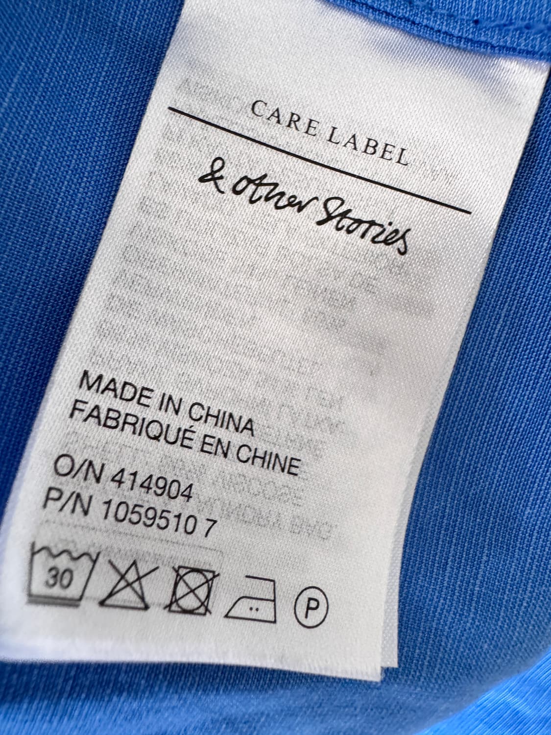 새상품 컨디션 & Other Stories 블루 랩 원피스 EUR 36( 상품이미지6