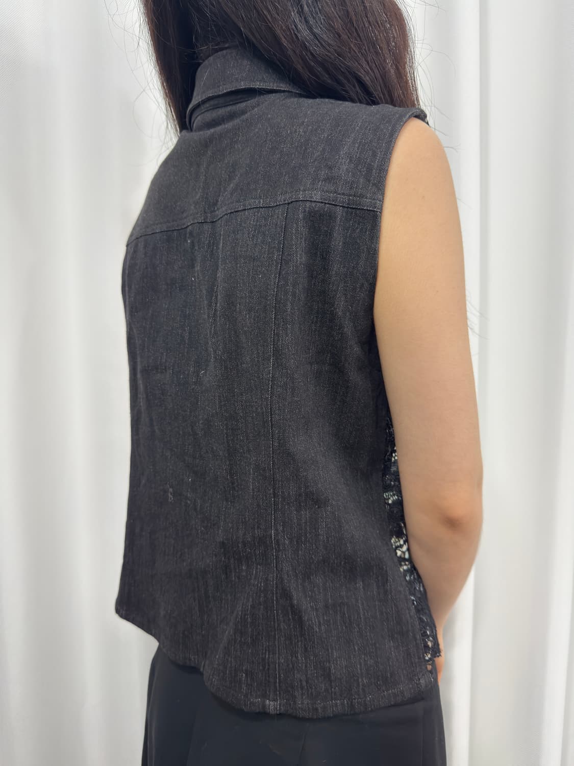 denim design vest 상품이미지4