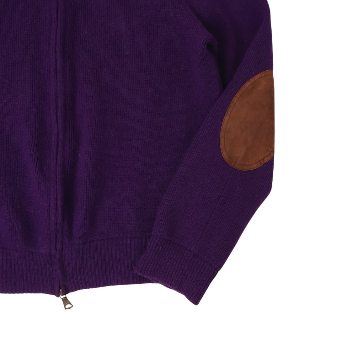 폴로랄프로렌 퍼플 엘보우패치 램스울 집업 가디건 상품이미지4
