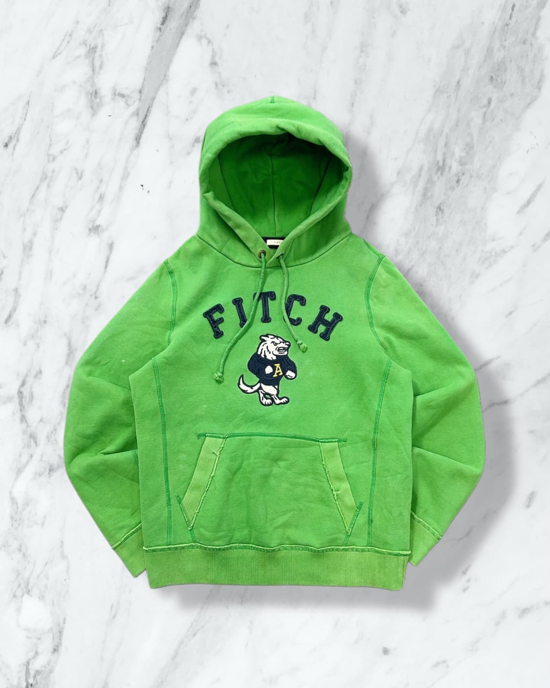 아베크롬비 y2k 그린 빅로고 후드티 상품이미지1