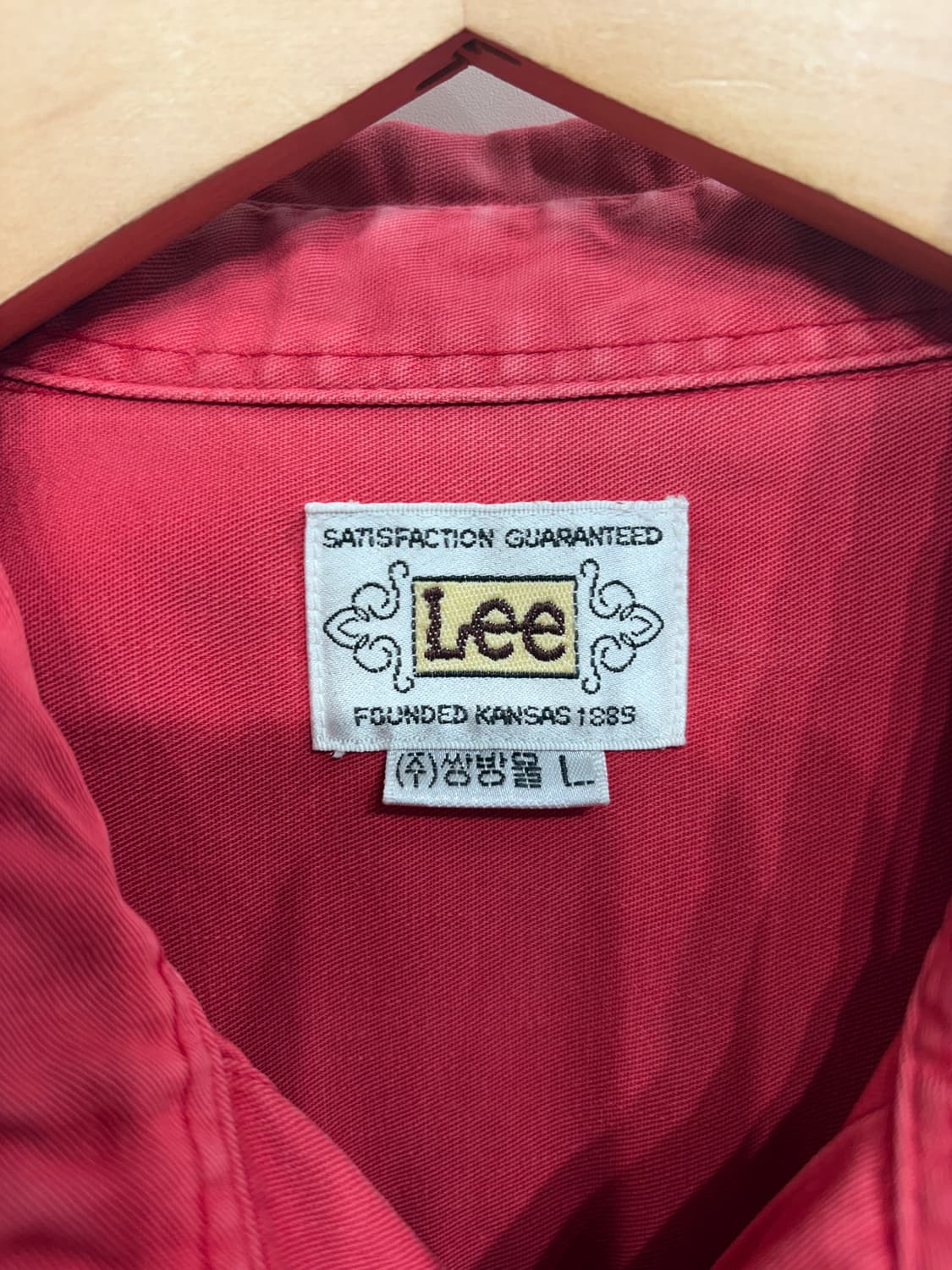 L 90s LEE 리 빈티지 쌍방울 투포켓 코튼 셔츠 상품이미지3