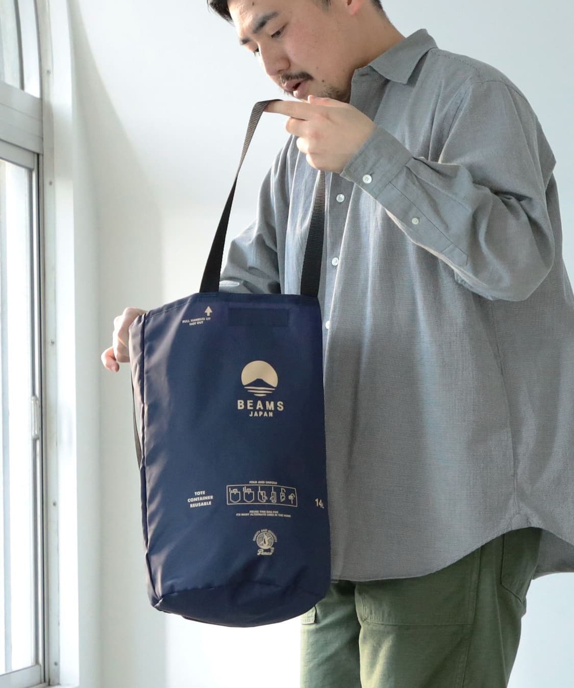 새상품) Penco x BEAMS JAPAN 한정판 접이식 숄더백 토트백 상품이미지8