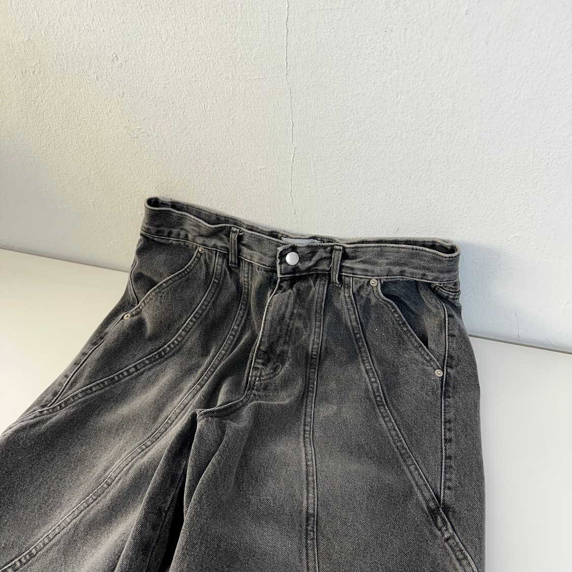 M 세인트마틴 그레이 빈티지워시드 세미와이드핏 데님팬츠 상품이미지2
