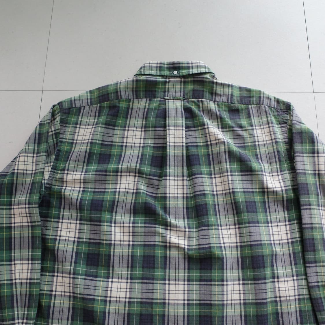 90s 폴로 랄프로렌 블랙와치 체크 버튼다운 옥스포드 셔츠 L 상품이미지7