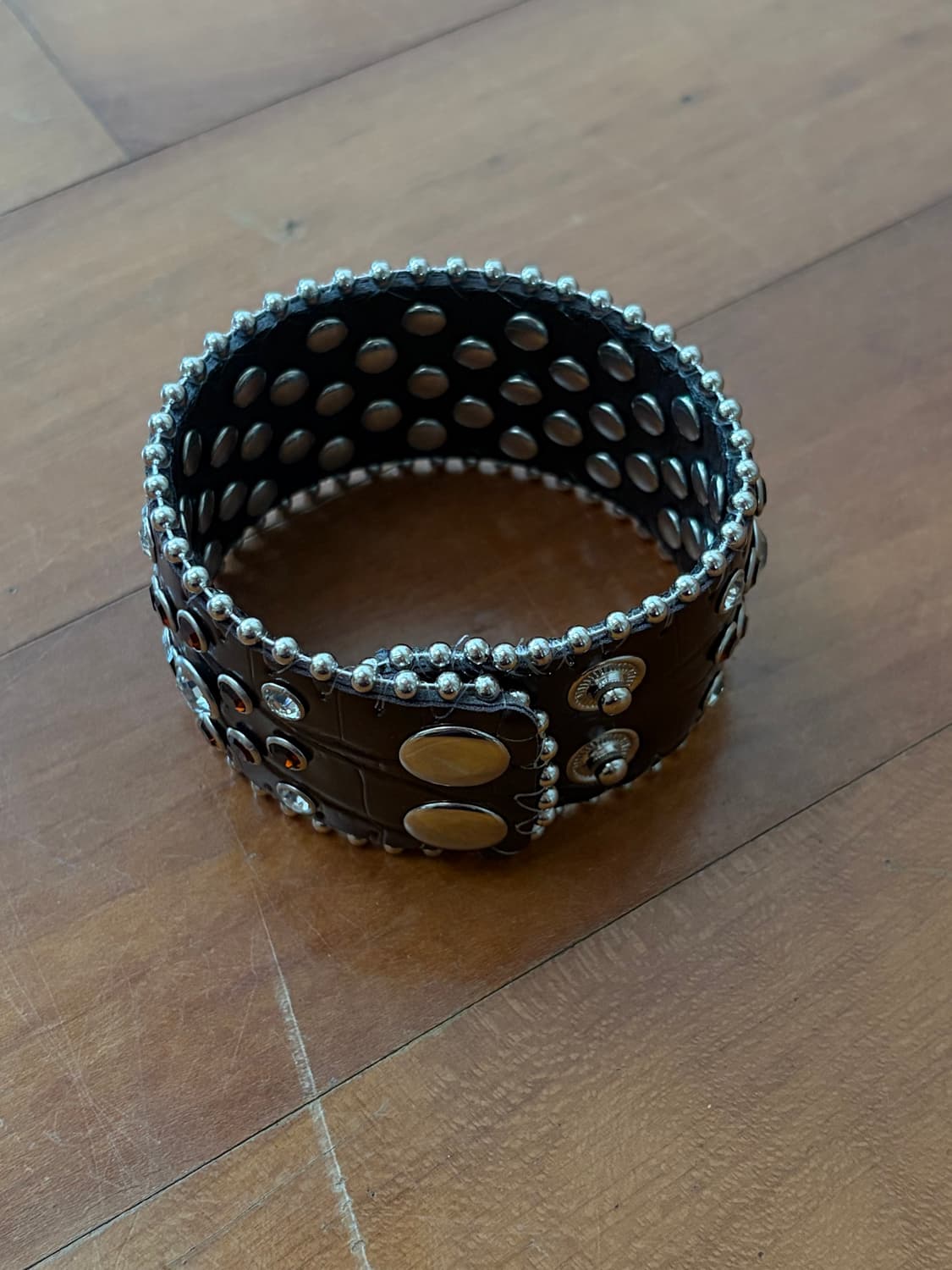stud leather bangle 상품이미지5