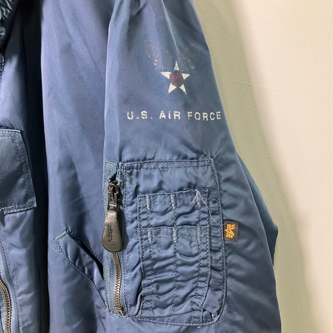 알파인더스트리 블루 B-15C 플라이트 점퍼 L 상품이미지8