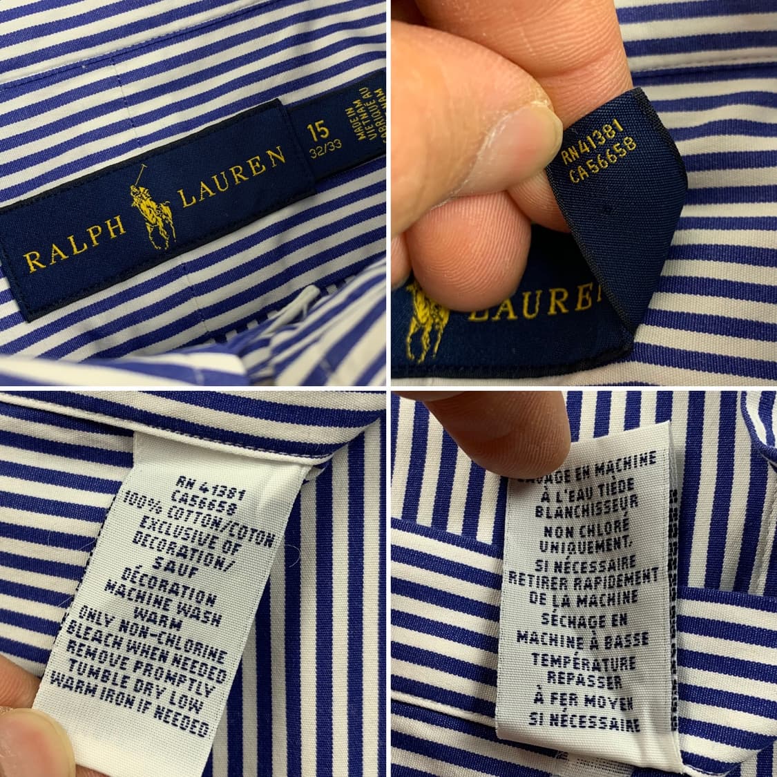 폴로 랄프로렌 포니로고 네이비 스트라이프 셔츠 상품이미지6