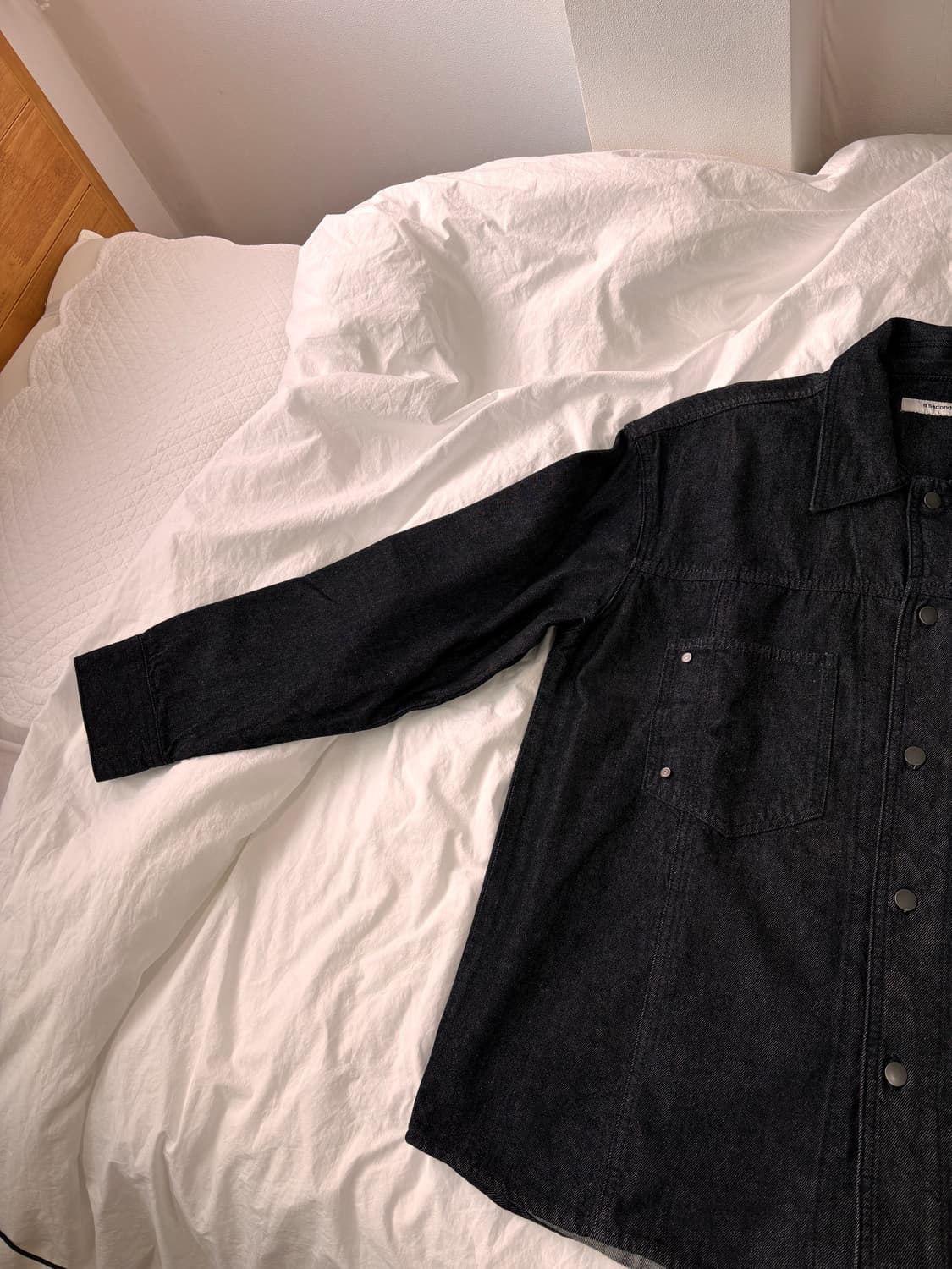 셔츠처럼, 자켓처럼. 8seconds 블랙 데님 아우터 L 상품이미지6