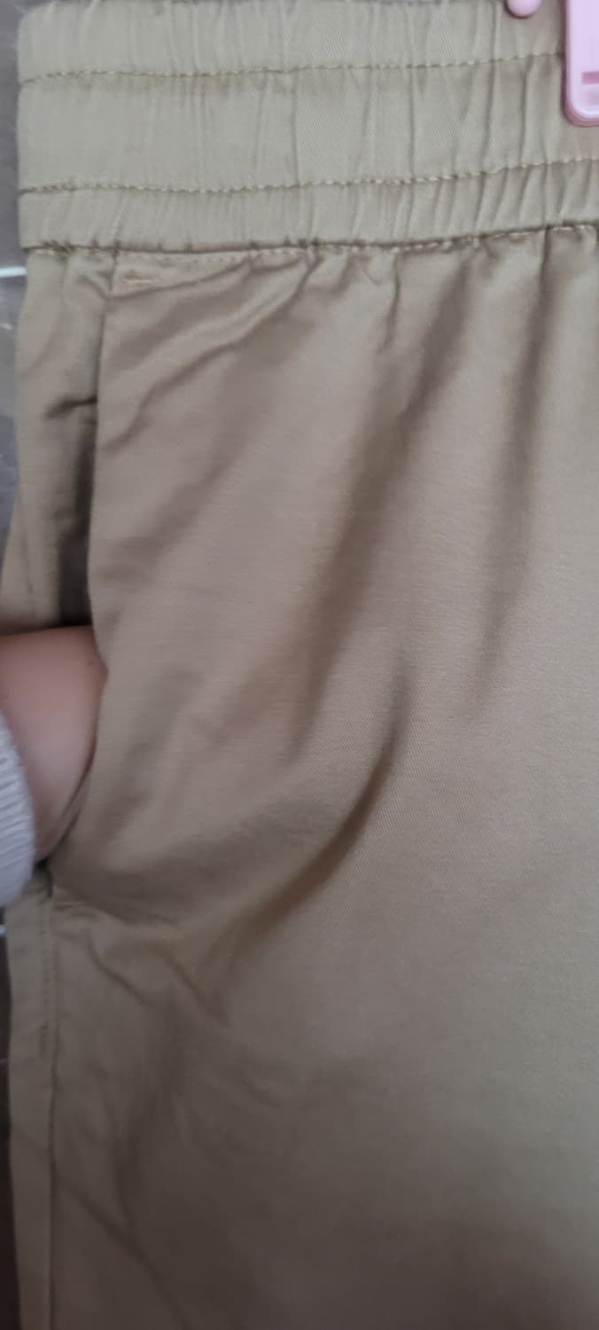 👔남성34~38인치👔허리밴딩 베이지 면바지(봄~초여름) 상품이미지3