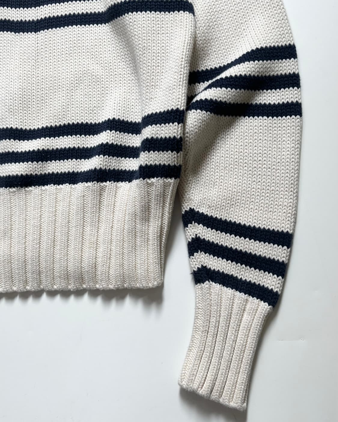 Polo 폴로 랄프로렌 90’s RLPC로고 단가라 보트넥 코튼 니트 상품이미지7