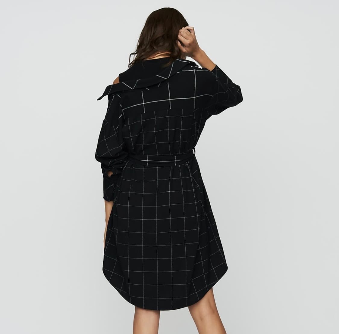 Maje 마쥬 체크 오프숄더 원피스 상품이미지2