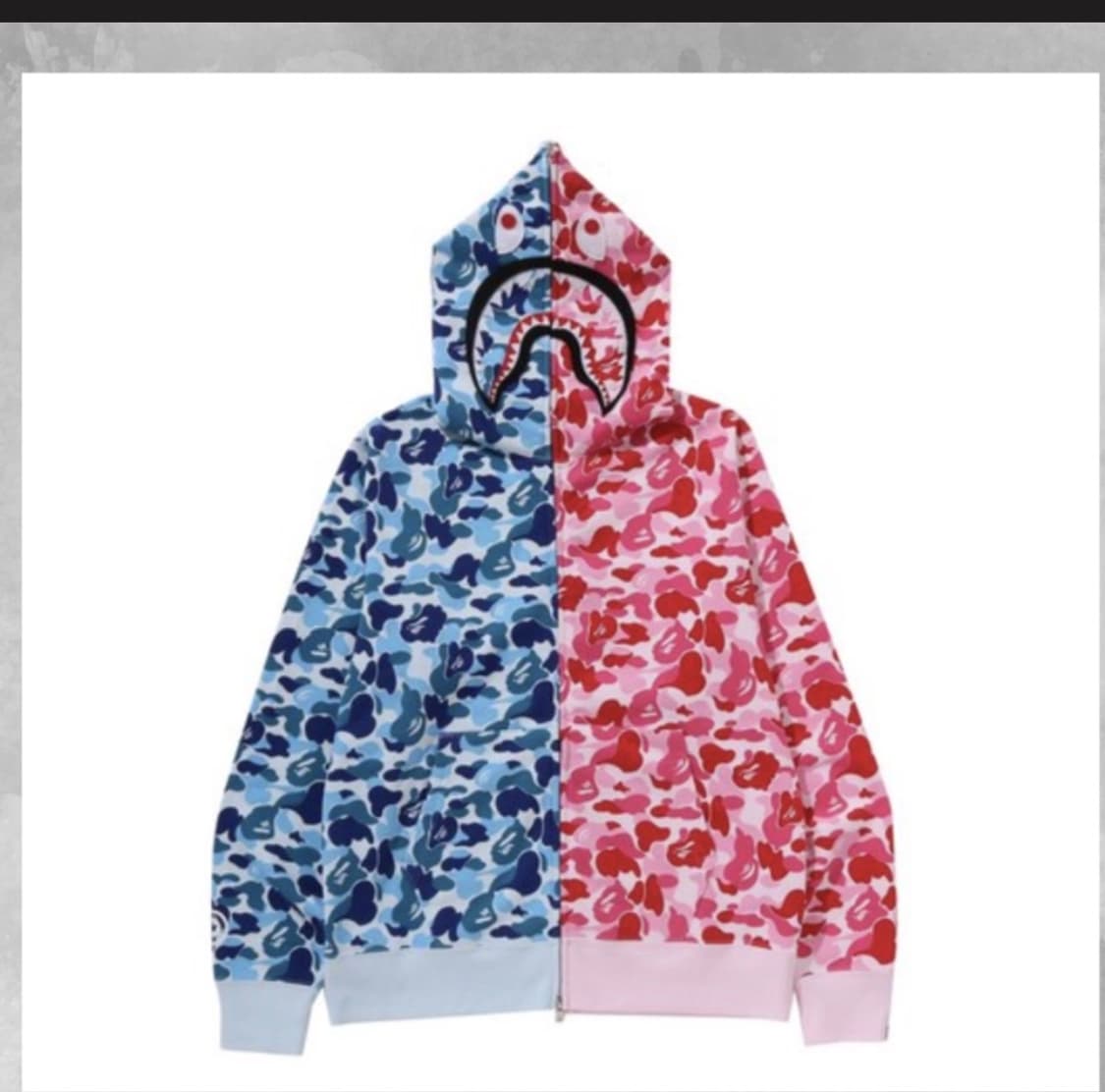 베이프 반반후드집업 상품이미지1