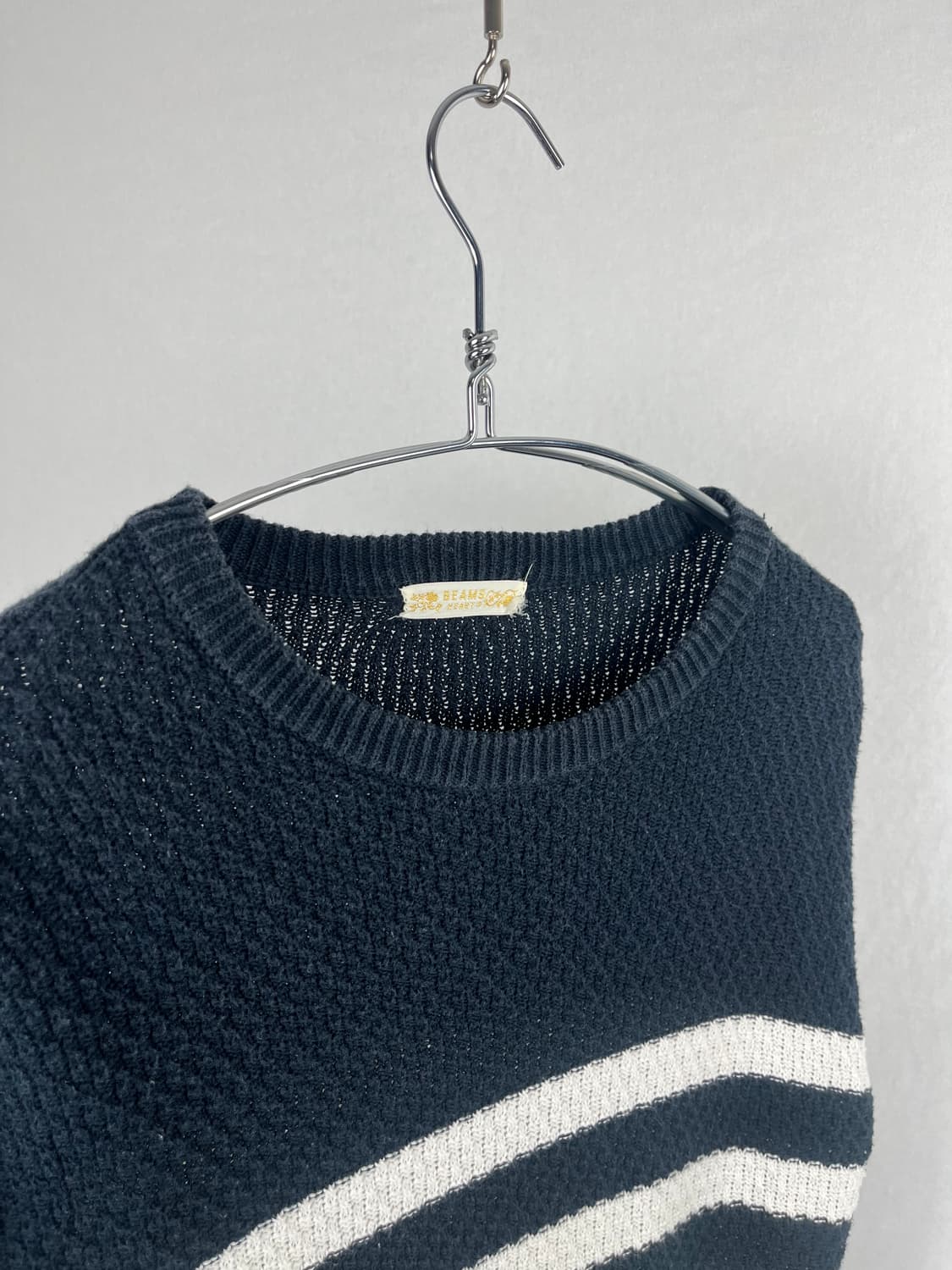 Beams Hearts 스트라이프 코튼 니트 상품이미지3
