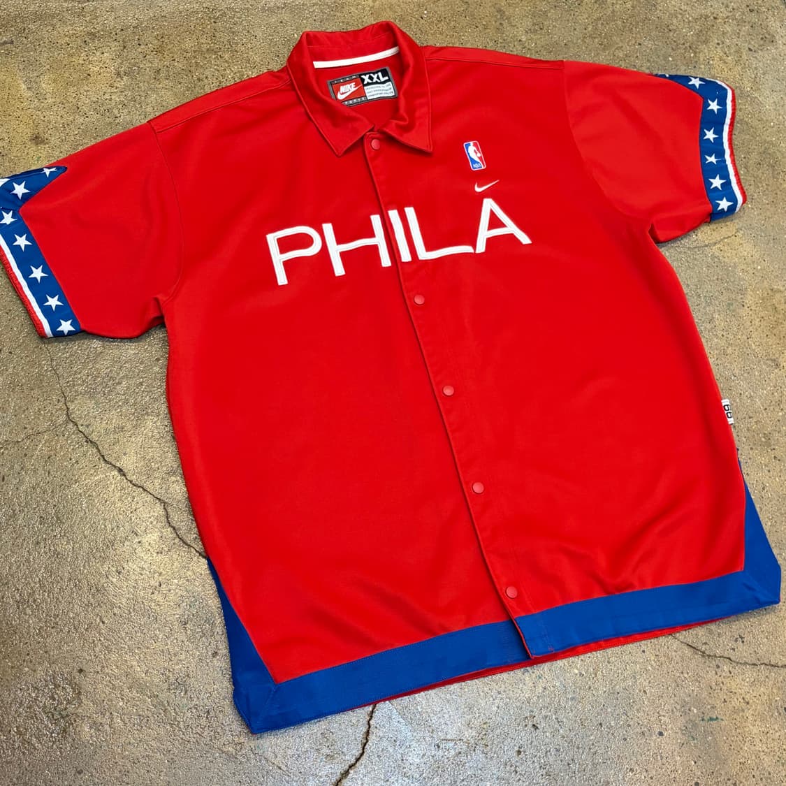 90s USA 나이키 빈티지 필라델피아 세븐티식서스 농구 슈팅 져지  상품이미지2