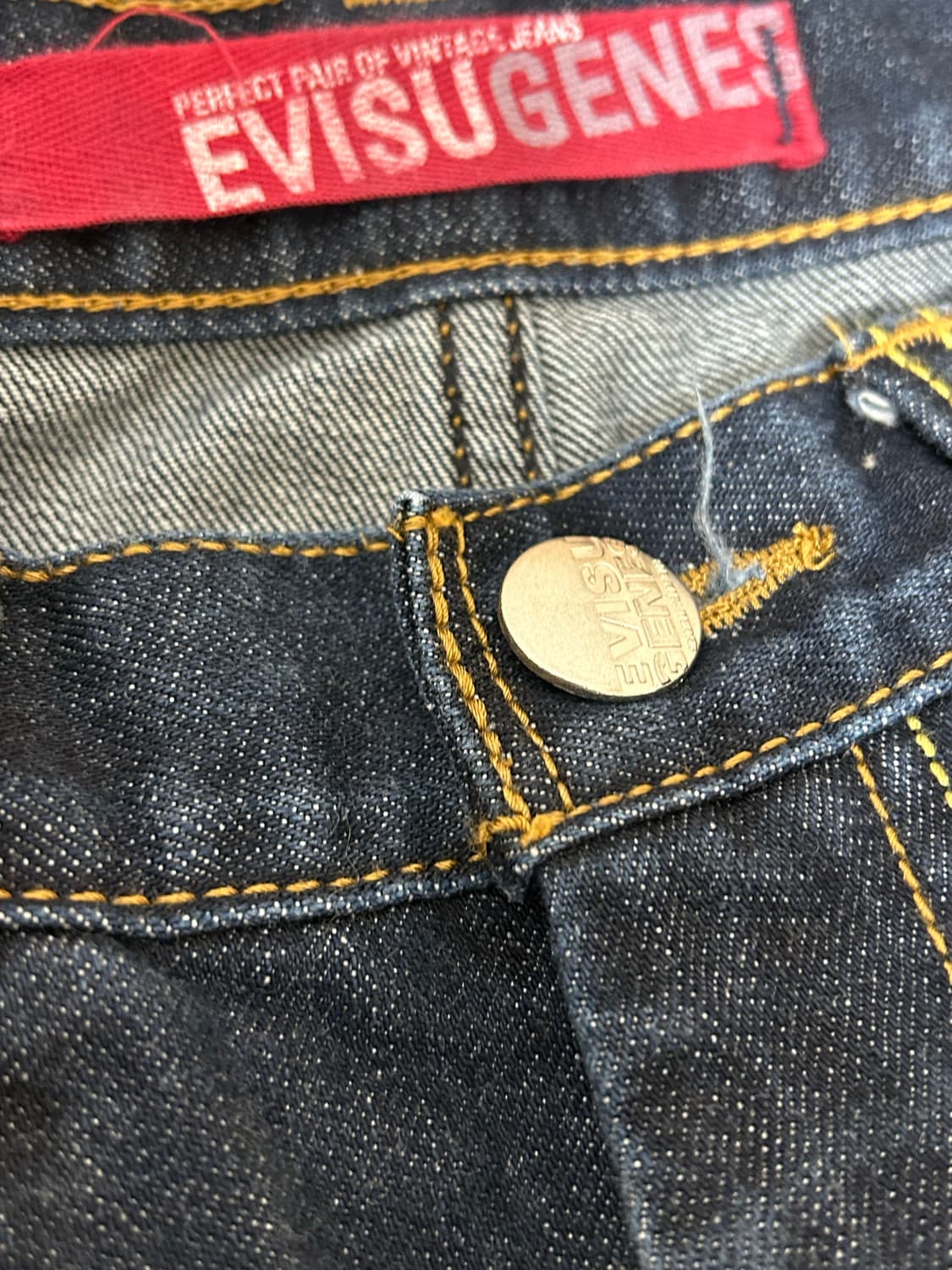 에비수 블루 프린팅 스트레이트핏 데님팬츠 상품이미지5