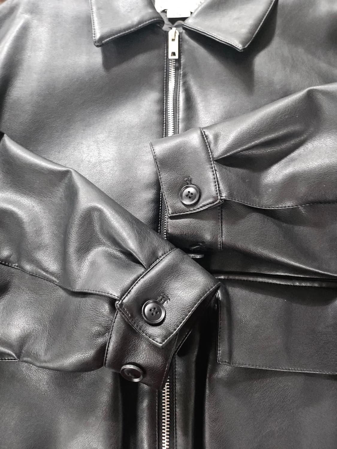 LAFUDGE STORE 라퍼지스토어 버핑레더자켓 L 상품이미지3