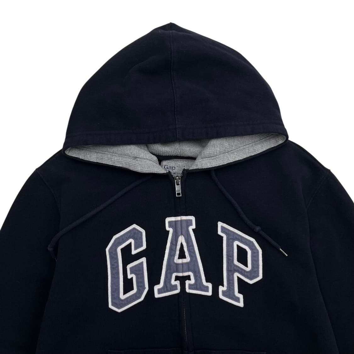 갭 패치로고 네이비 후드집업 XS 상품이미지4