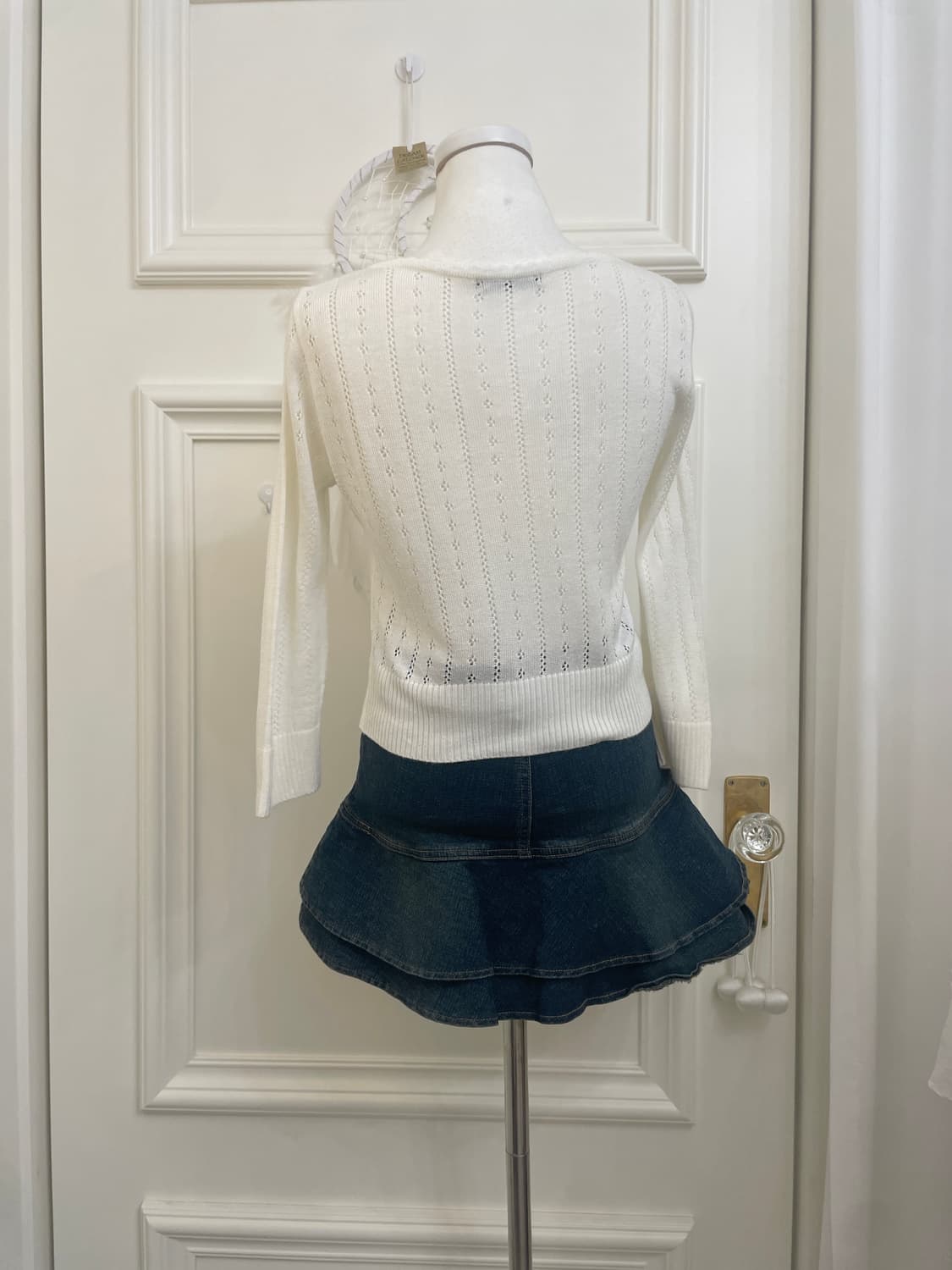 INGNI white crochet basic cardigan 상품이미지3