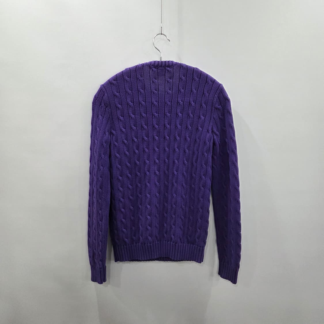 폴로랄프로렌 우먼 코튼 케이블 니트 퍼플 M 상품이미지5
